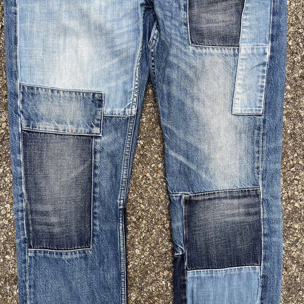 Tommy Hilfiger Tommy Hilfiger Hudson Straight Fit Patched Blue Denim Jeans Size US 33 - 3 Thumbnail