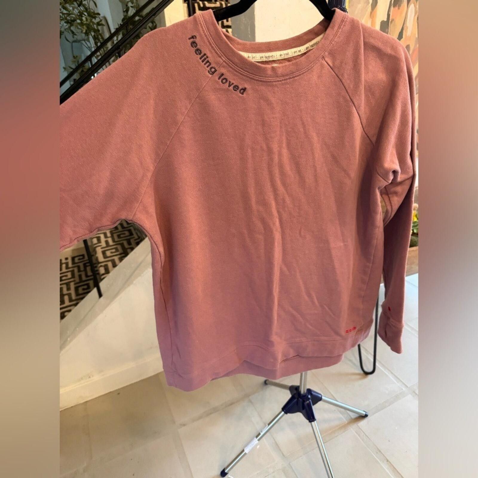 Other Peace Love World "Feeling Loved" pink Mauve Sweatshirt XS Size S / US 4 / IT 40 - 4 Thumbnail
