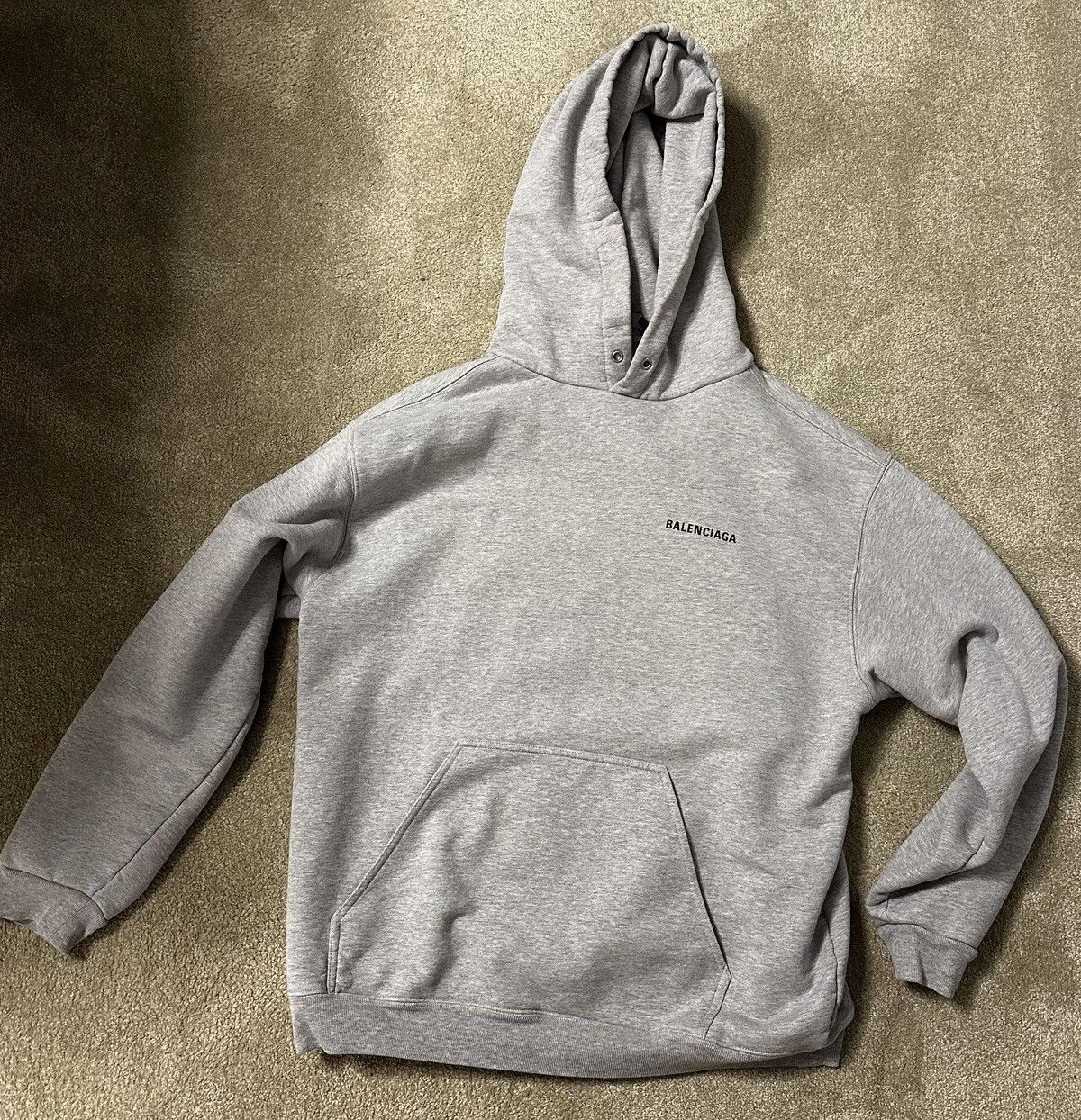 Balenciaga Gray Balenciaga Logo Hoodie Size US M / EU 48-50 / 2 - 2 Thumbnail