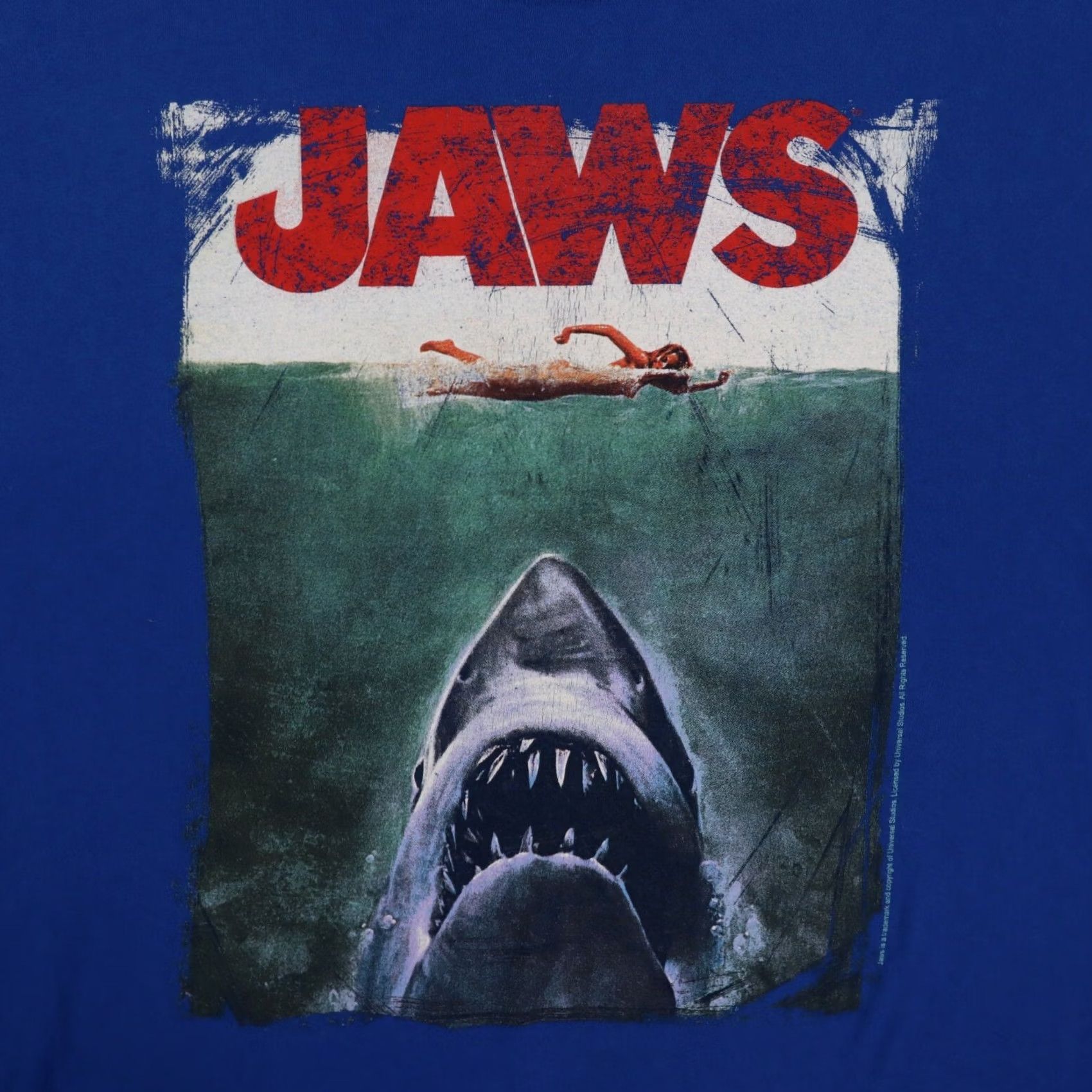 Vintage Vintage UNIVERSAL STUDIOS HOLLYWOOD Jaws T-Shirt Mens Large Blue Shirt Size US L / EU 52-54 / 3 - 2 Thumbnail
