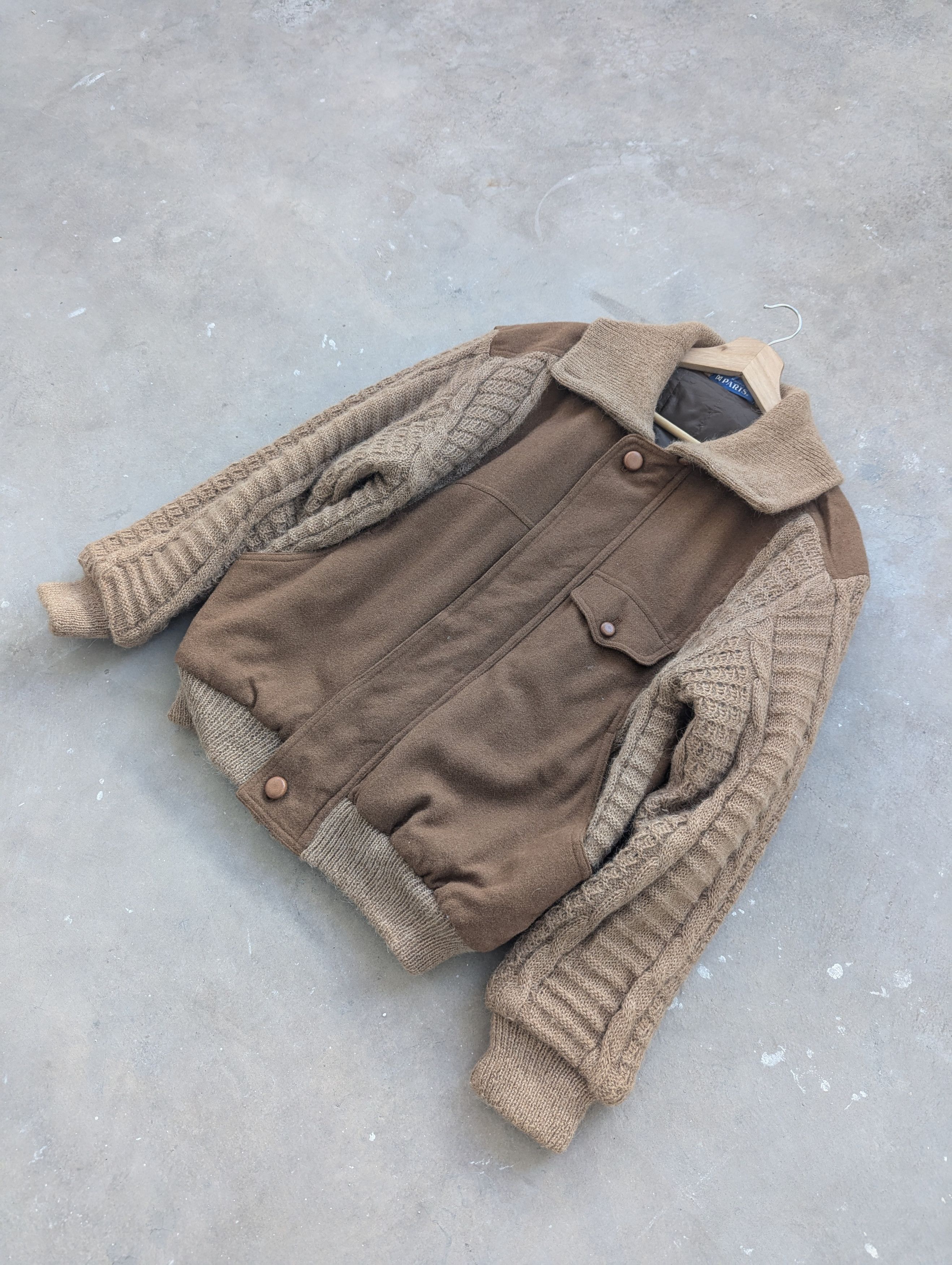 Le Grande Bleu (L.G.B.) × Vintage 🇯🇵 Vintage 90s Wool Jacket Knitted Style By Monsieur Paris Size US M / EU 48-50 / 2 - 2 Thumbnail