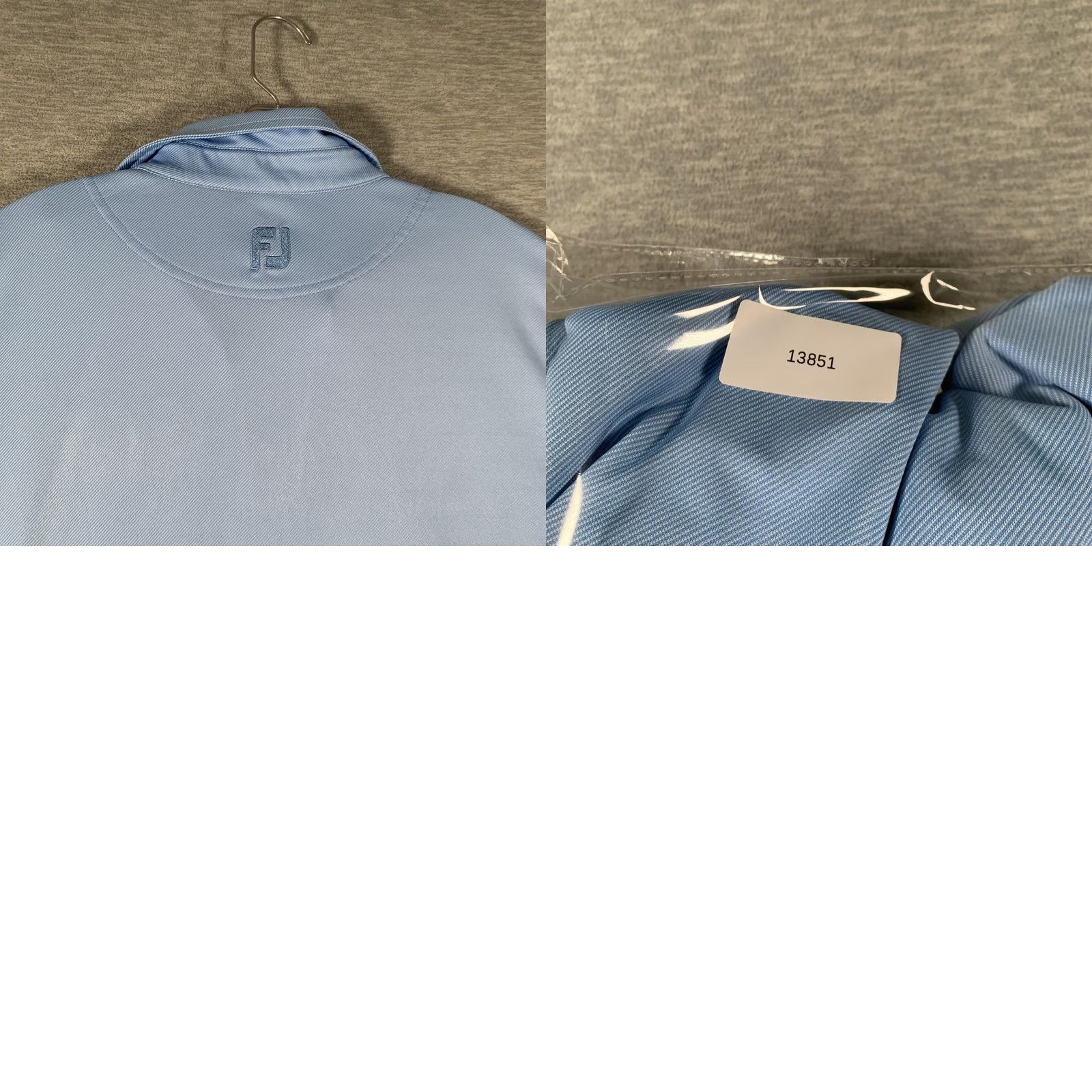 Footjoy FootJoy Polo Shirt Mens Large Blue Stripe Belfair Golf Performance Top Size US L / EU 52-54 / 3 - 9 Thumbnail