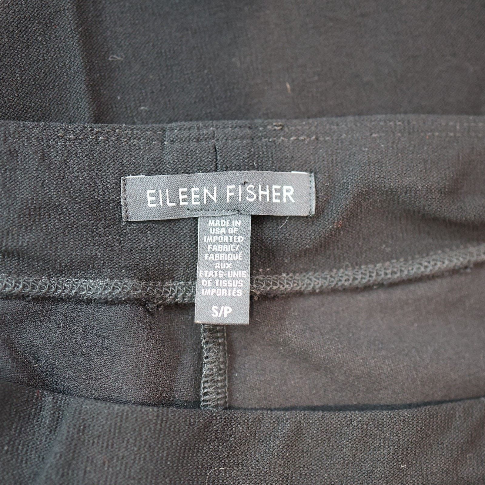 Eileen Fisher EILEEN FISHER Black Stretch Slim Ankle Pull On Pants Size S Size 31" - 4 Thumbnail