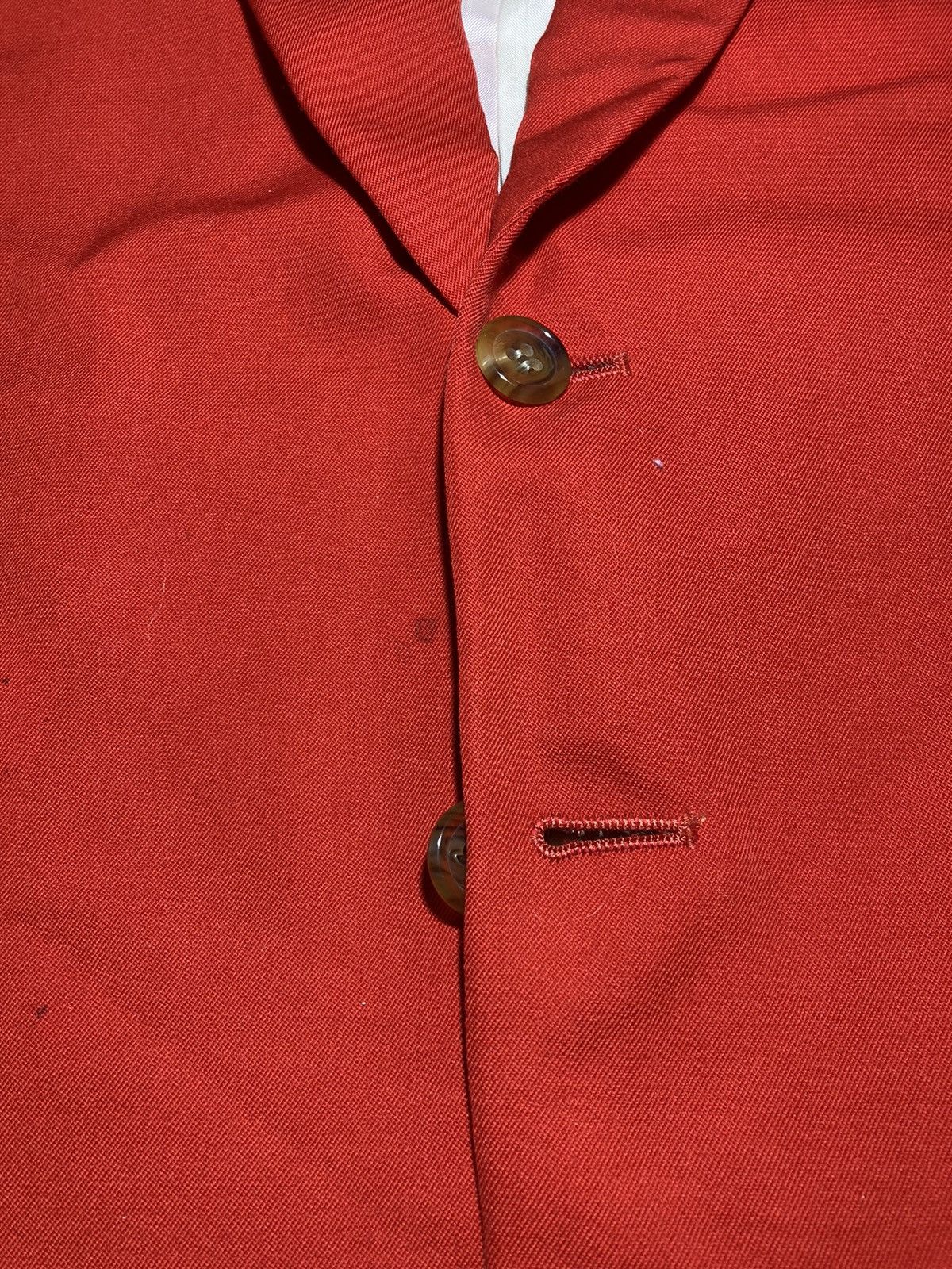 Comme des Garcons Homme × Japanese Brand × Vintage SS92 Comme des Garcons Homme Red Blazer Jacket Suit 1991 90s Size 46S - 3 Thumbnail