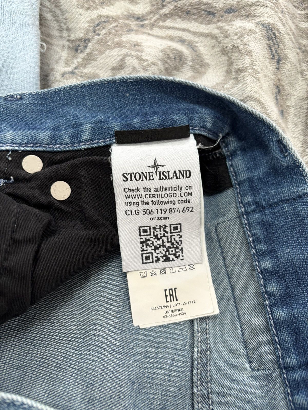 Stone Island Blue Light Wash Stone Island Jeans Size 31W Size 34L 31x34 Size US 31 - 5 Thumbnail