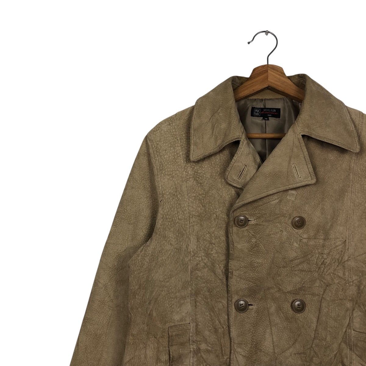 Japanese Brand 📌Vintage Chore Leather Jacket Michel Klein Double Collar Size US M / EU 48-50 / 2 - 7 Thumbnail