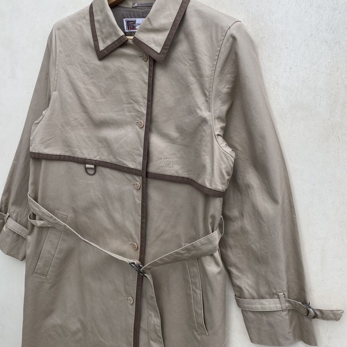 Designer × Pierre Balmain Vintage Pierre Balmain Paris Trench Coat Size US S / EU 44-46 / 1 - 7 Thumbnail