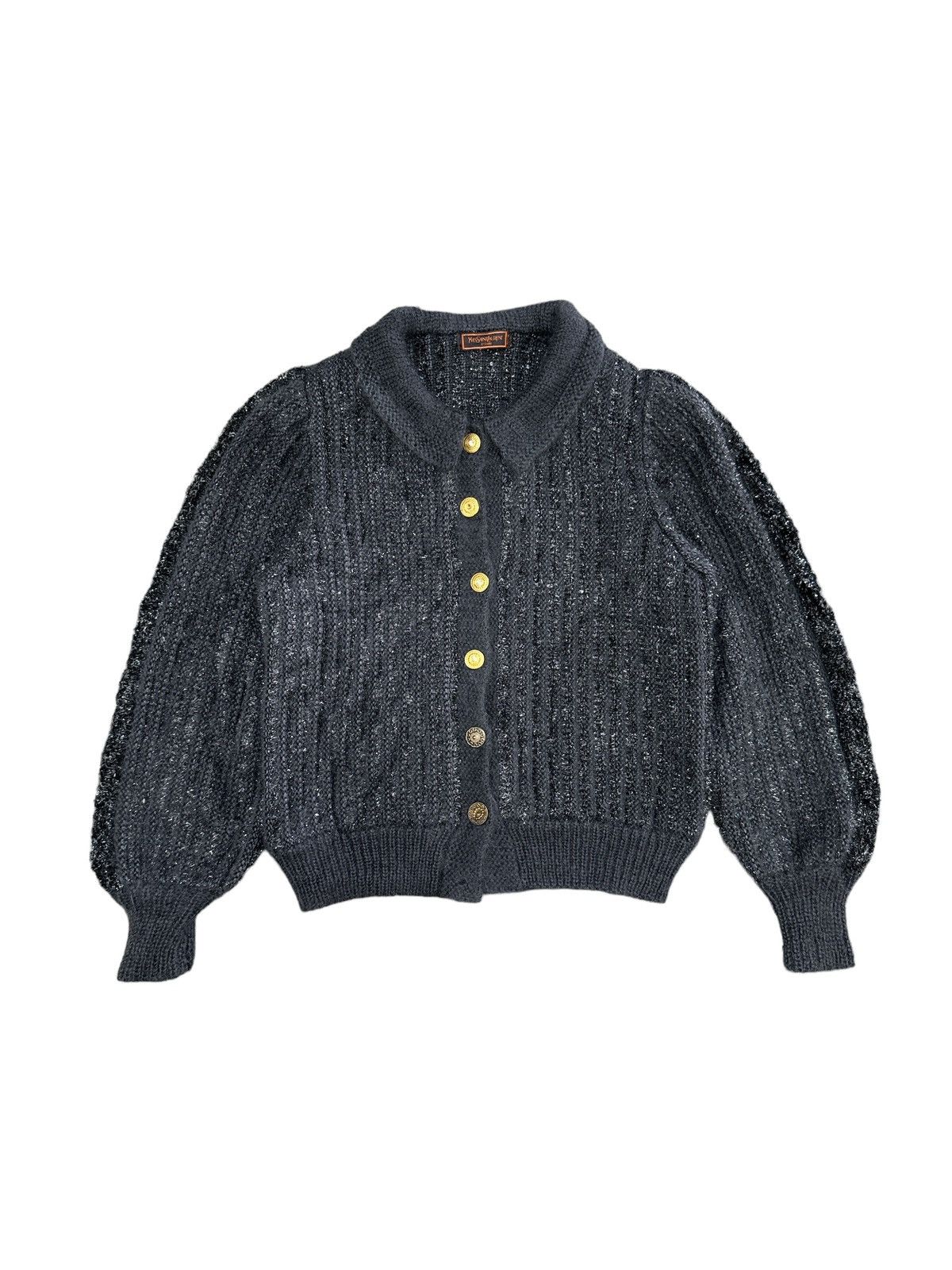 Vintage × Yves Saint Laurent VINTAGE YSL TRICOTS MIX WOOL KNITWEAR CARDIGAN Size M / US 6-8 / IT 42-44 - 1 Thumbnail