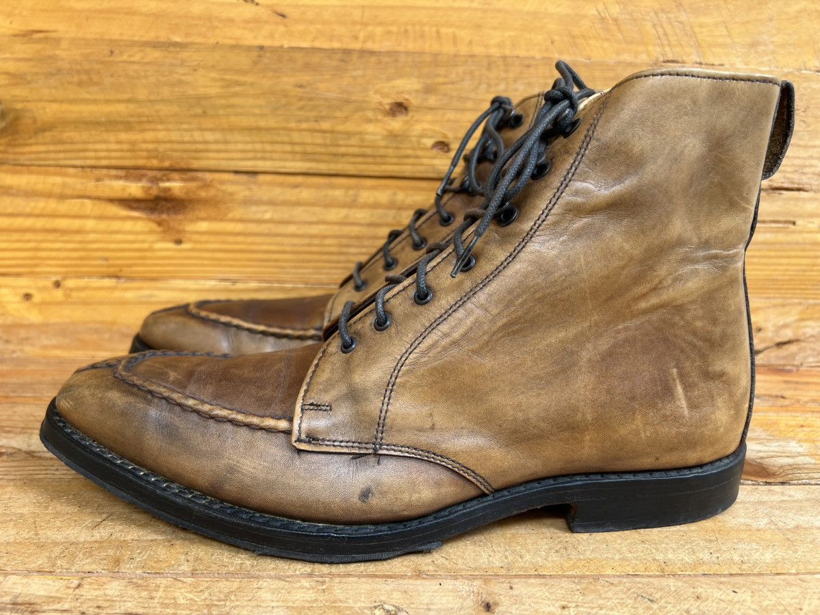 Allen Edmonds Allen Edmonds Portland Brown Leather Lace Up Split Toe Boot Size US 7.5 / EU 40-41 - 1 Thumbnail