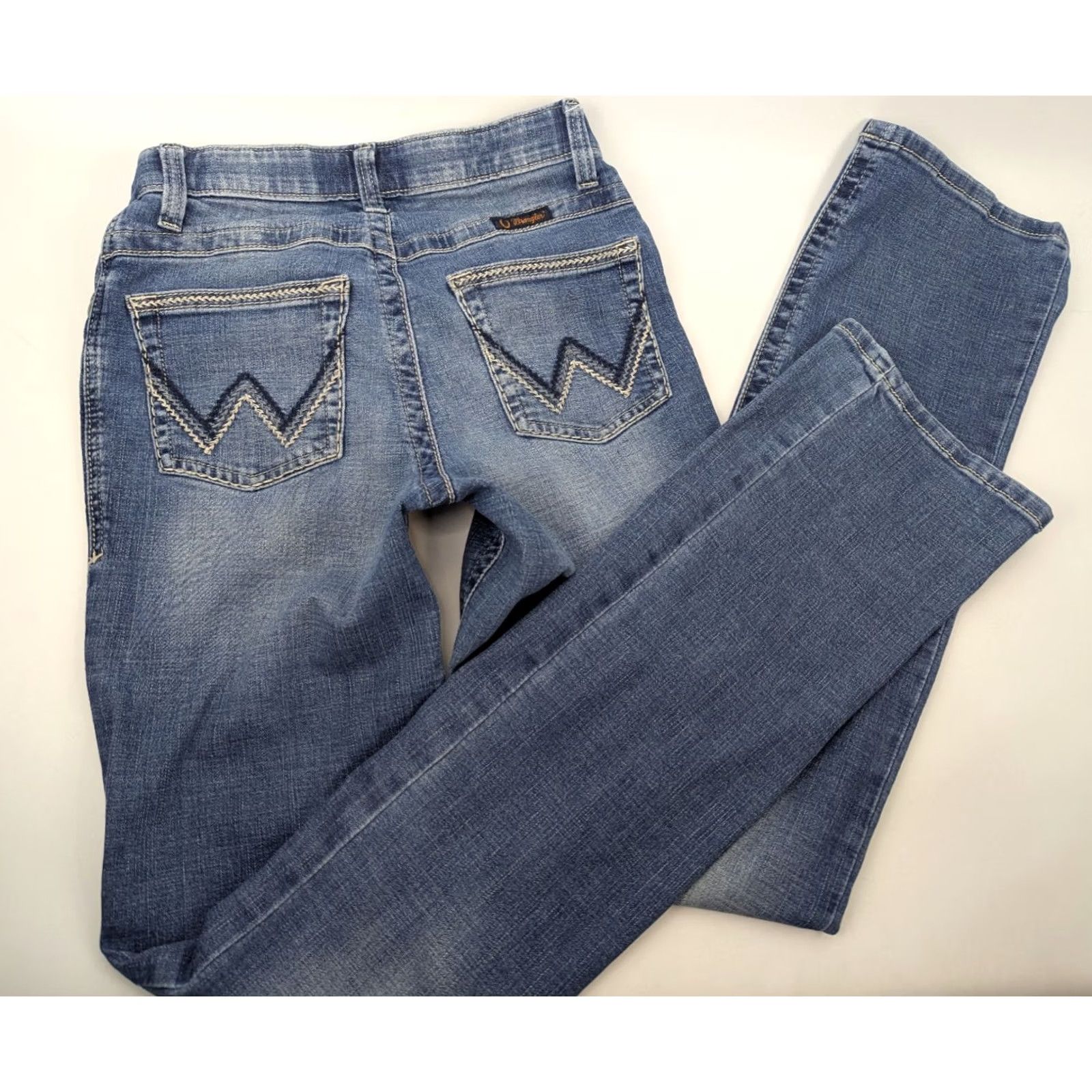 Wrangler Wrangler Willow Jeans Boots Cut Denim Stretch Ultimate Riding Jean Women Size 5 Blue 5-Pocket Design Size 27" / US 4 / IT 40 - 2 Thumbnail
