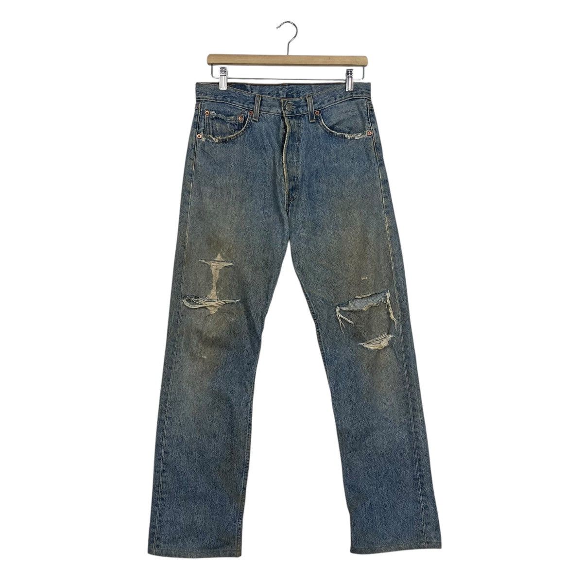 Levi's Vintage 90s Levis Lot 501 Distressed Denim Jeans Size US 30 / EU 46 - 1 Thumbnail