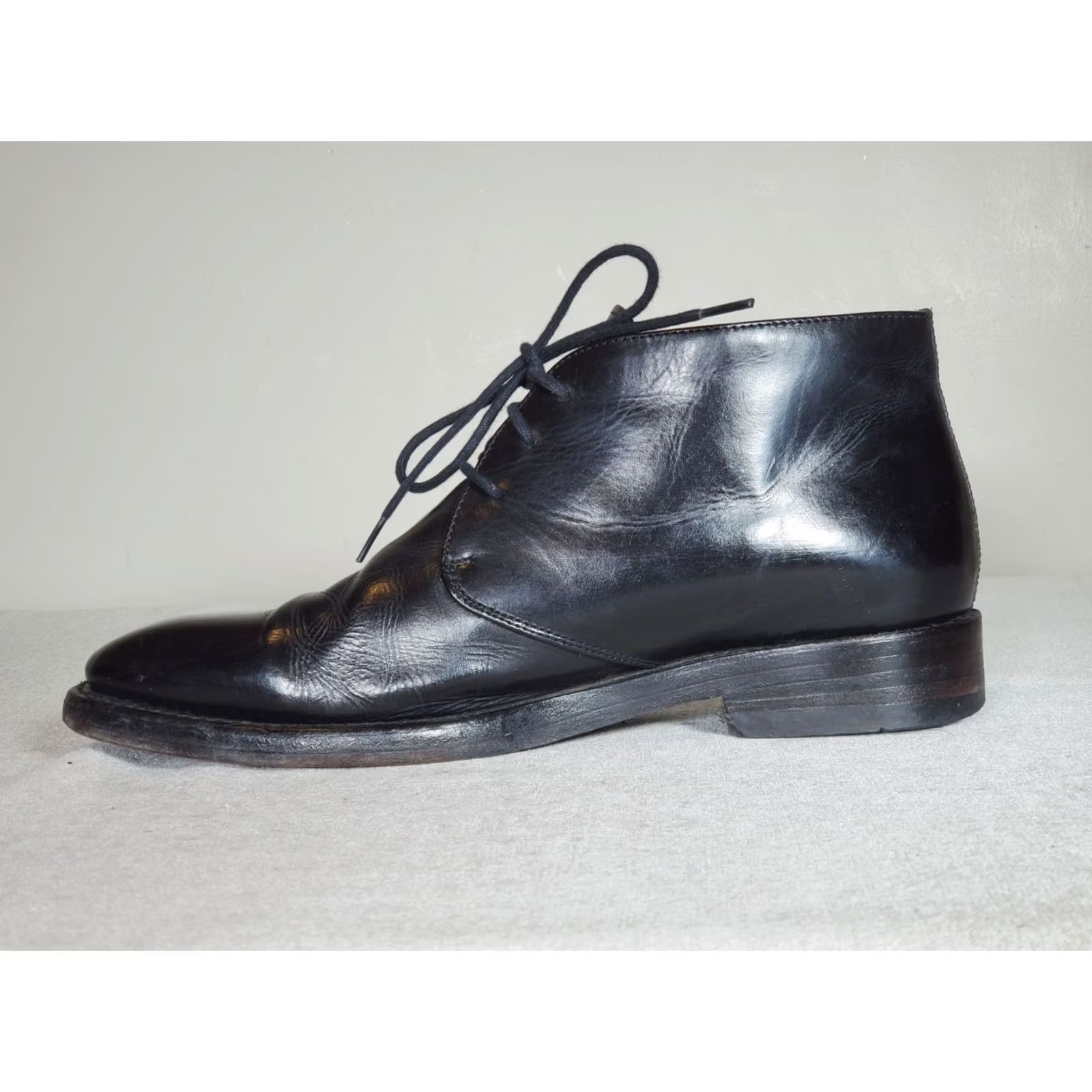 Frye FRYE Weston Lace Up Chukka Boots Black Leather 85042 BLK Men's US 9.5 D Size US 10 / EU 43 - 3 Thumbnail
