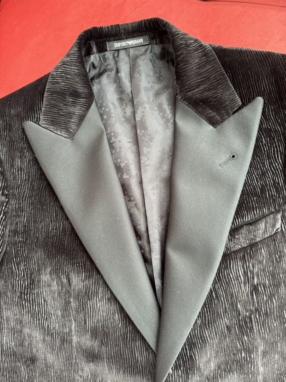 Emporio Armani Emporio Armani black velvet tuxedos, size 48 It, M int Size 48R - 6 Thumbnail