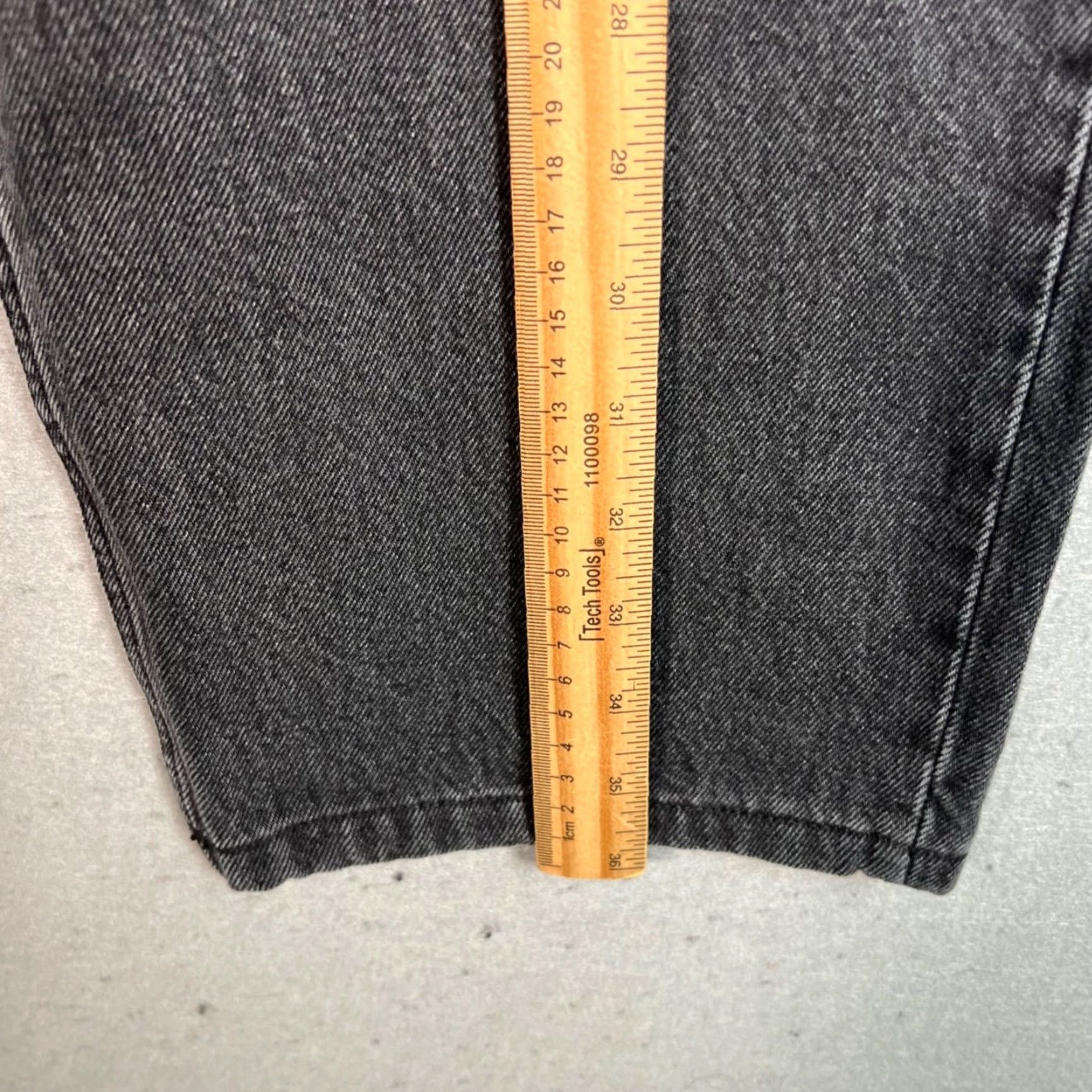 H&M H&M Womens Jeans 29 x 25 Black Denim 5-Pocket High-Waisted Wide-Leg Cotton Blend Denim Shirt? Size 29" - 6 Thumbnail