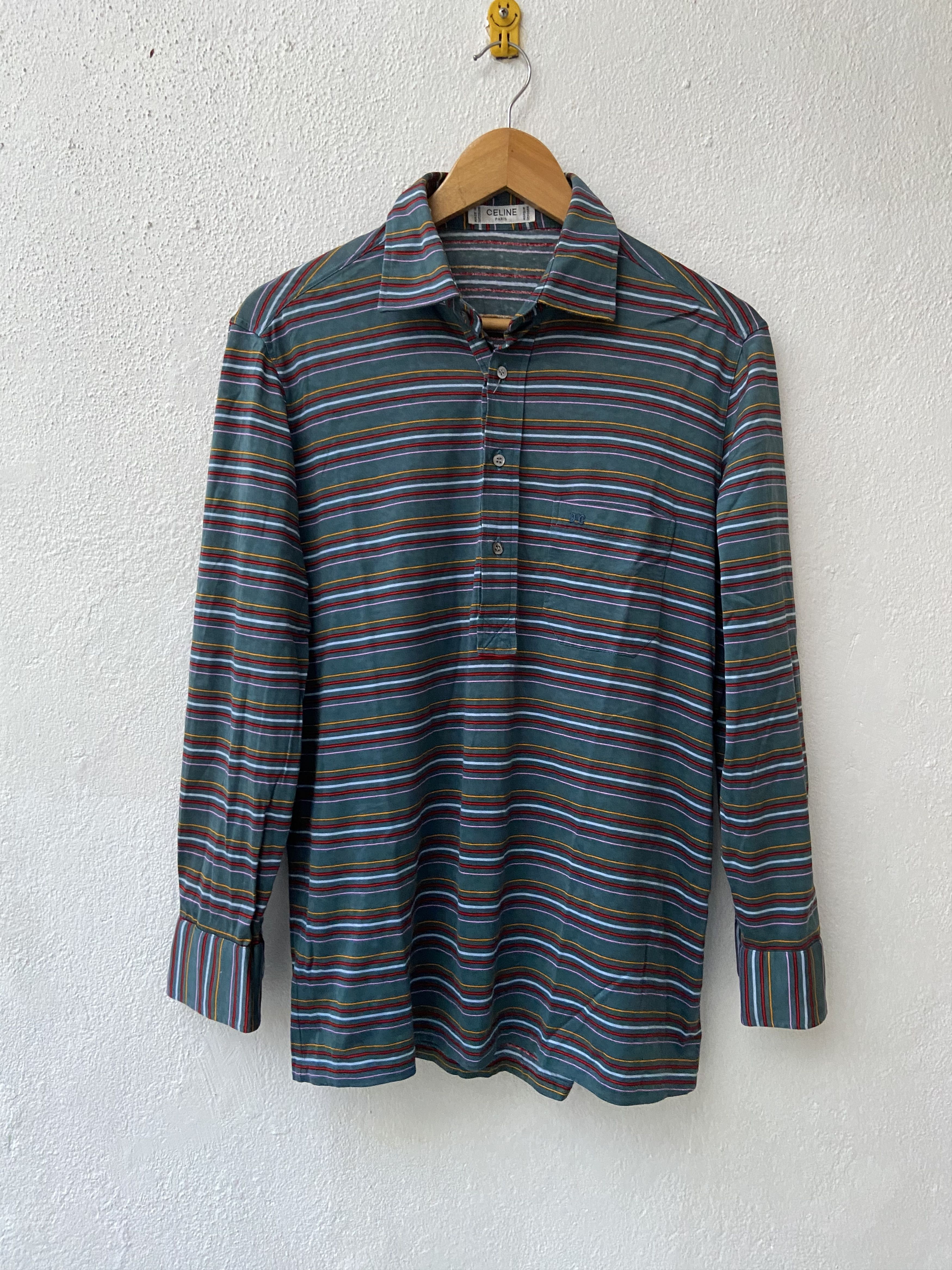 Celine Celine multicolour striping small Arc de Triomphe Polo Size US M / EU 48-50 / 2 - 1 Thumbnail