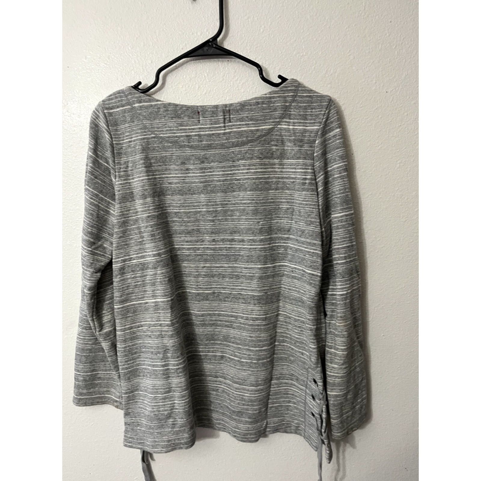 Vintage Max Studio Weekend Blouse Shirt Women L Gray Knit Boat Neck Long Sleeve Pullover Solid Modern Size L / US 10 / IT 46 - 3 Thumbnail