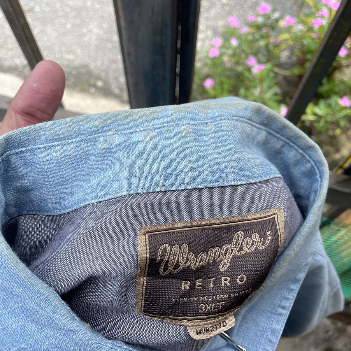 Vintage × Wrangler 🔥Oversize Vintage Wrangler Stoned Wash Western Button Shirts Size US XXL / EU 58 / 5 - 11 Thumbnail