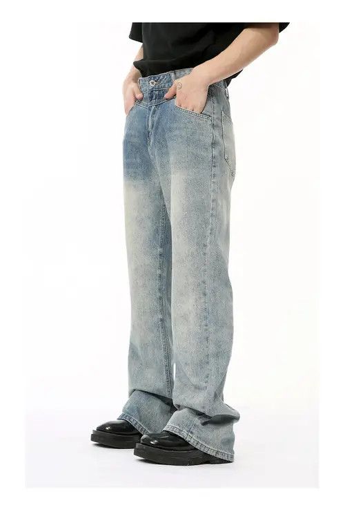 VIBE Japanese retro washed patchwork flared jeans Size US 32 / EU 48 - 6 Thumbnail