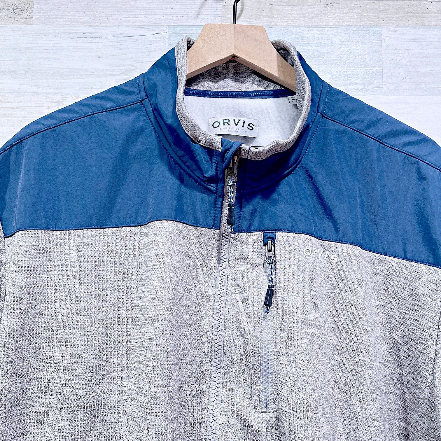 Orvis Orvis Fleece Bonded Mesh Full Zip Jacket Gray Blue Mens XXL Size US XXL / EU 58 / 5 - 2 Thumbnail