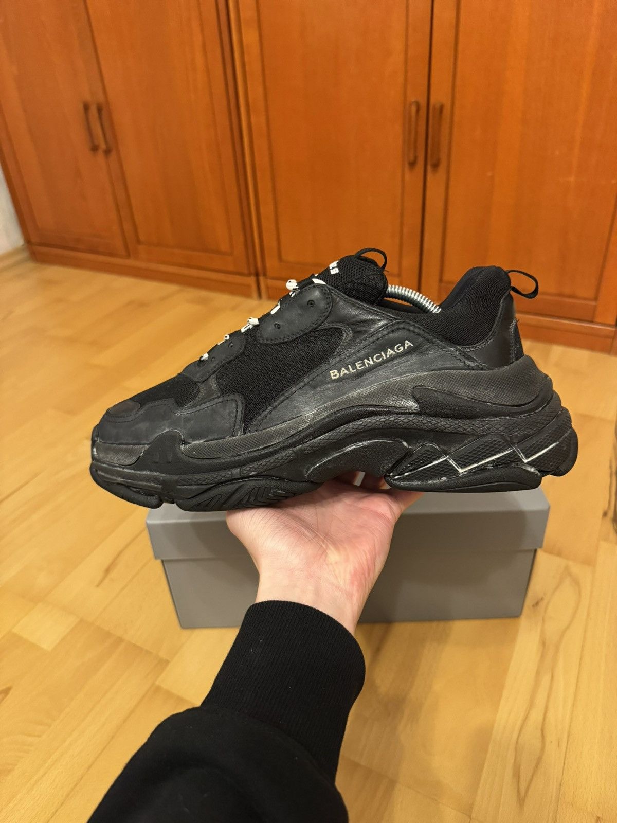 Balenciaga Balenciaga Triple S Triple Black Made In Italy Size US 11 / EU 44 - 2 Thumbnail