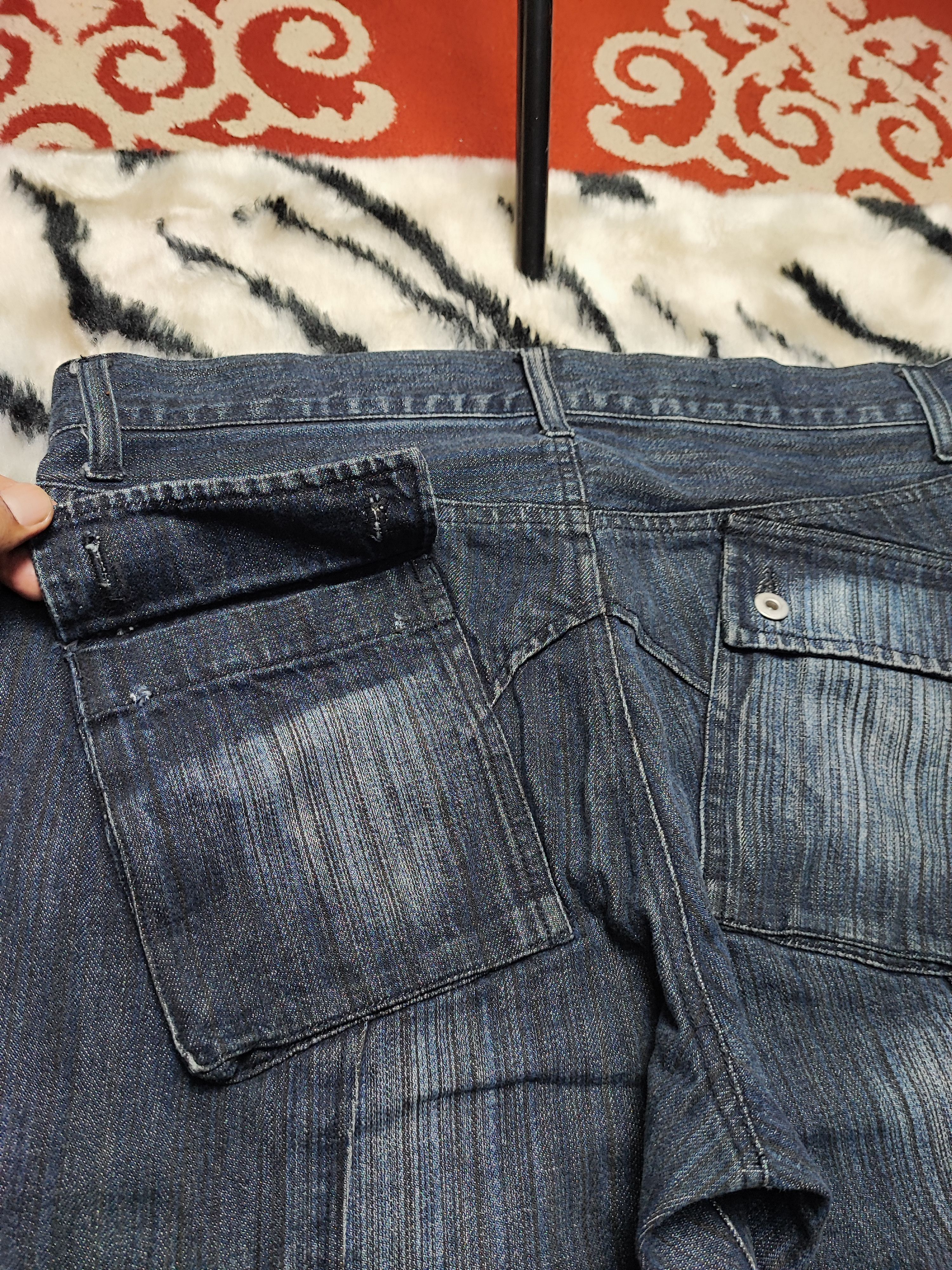 Number (N)ine Distress Baggy Denim Cargo Jeans Pant Japan Size US 32 / EU 48 - 12 Thumbnail