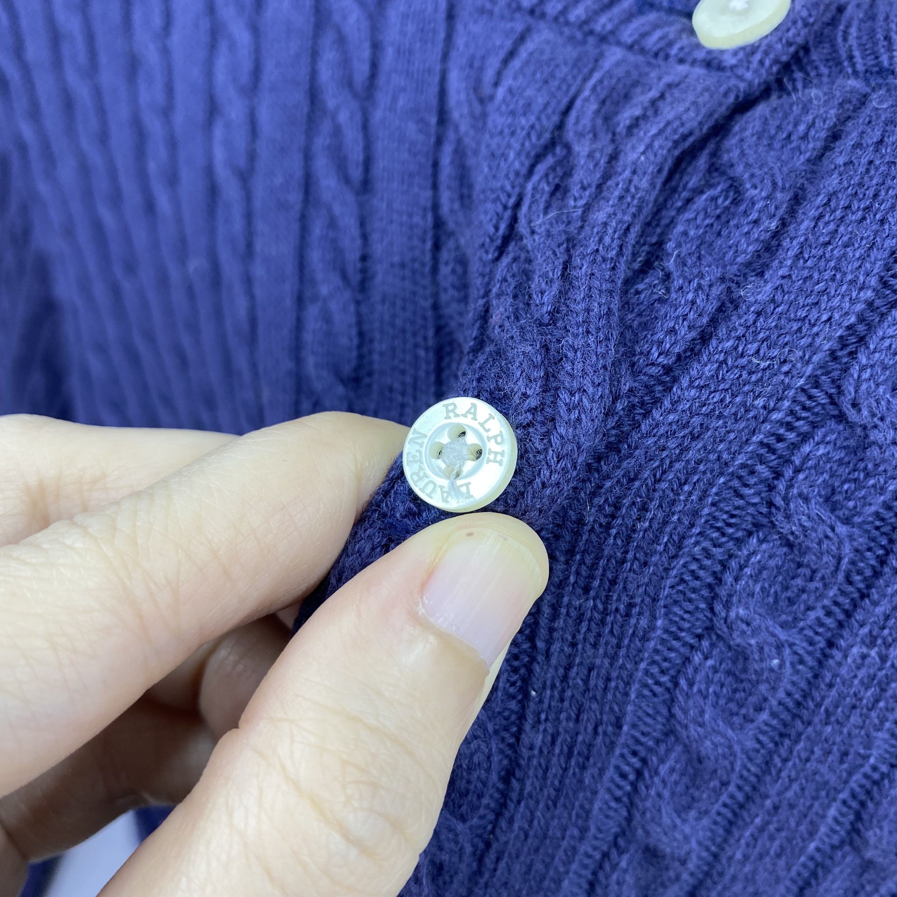 Polo Ralph Lauren Vintage Y2K Polo Ralph Lauren Cardigan Cable Knit Sweater Size S / US 4 / IT 40 - 6 Thumbnail