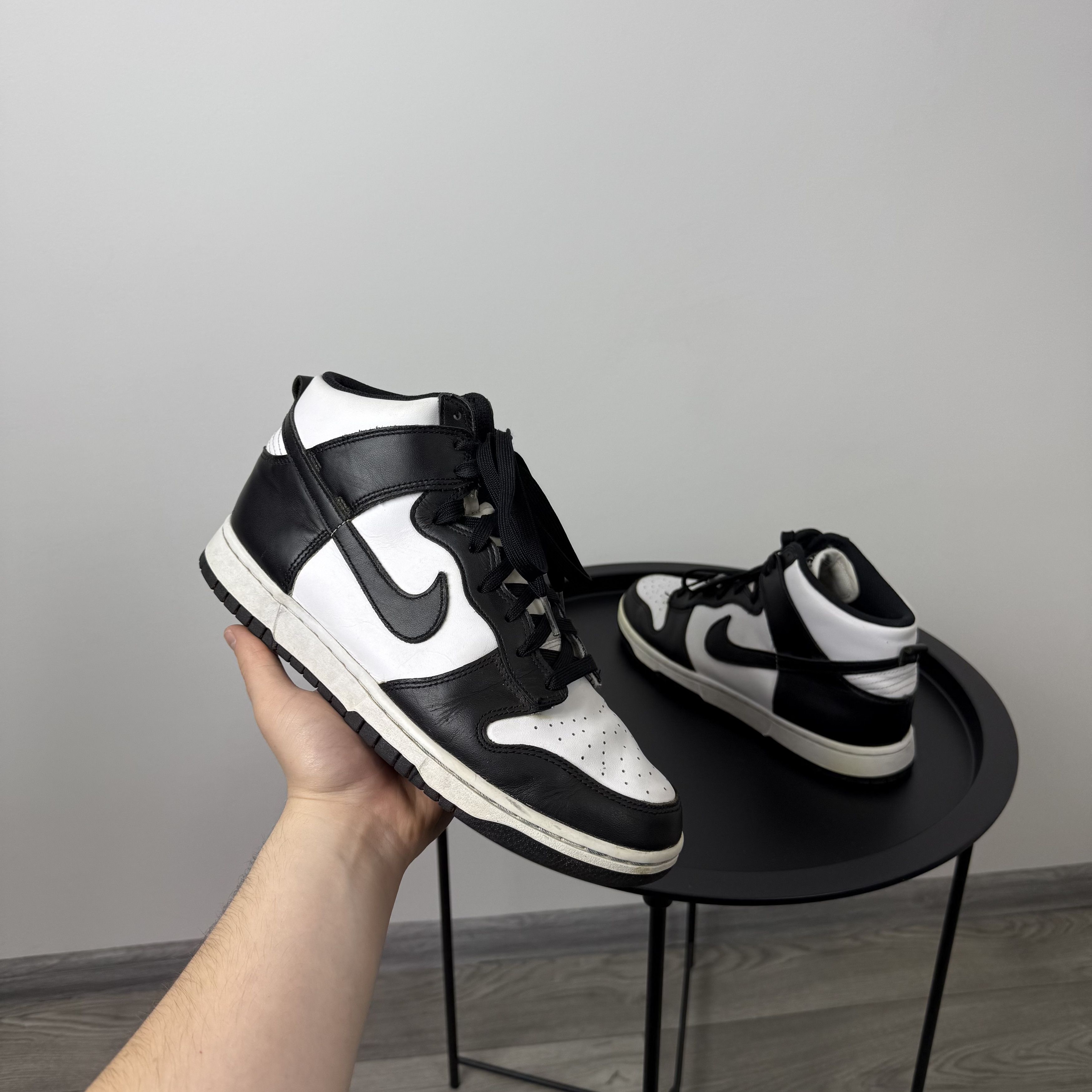 Nike Nike Dunk High Black/White Hi-Top Sneakers Size US 10 / EU 43 - 1 Thumbnail