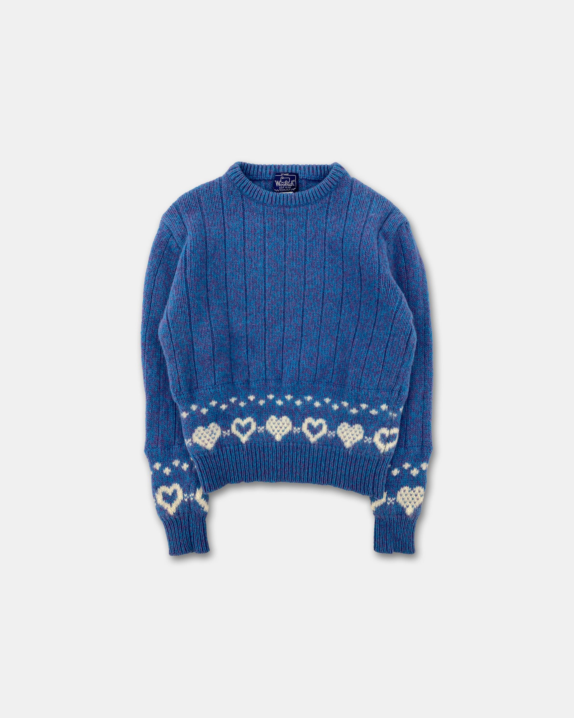Woolrich Woolen Mills 1980s Hearts Wool Knit Sweater Size M / US 6-8 / IT 42-44 - 1 Thumbnail