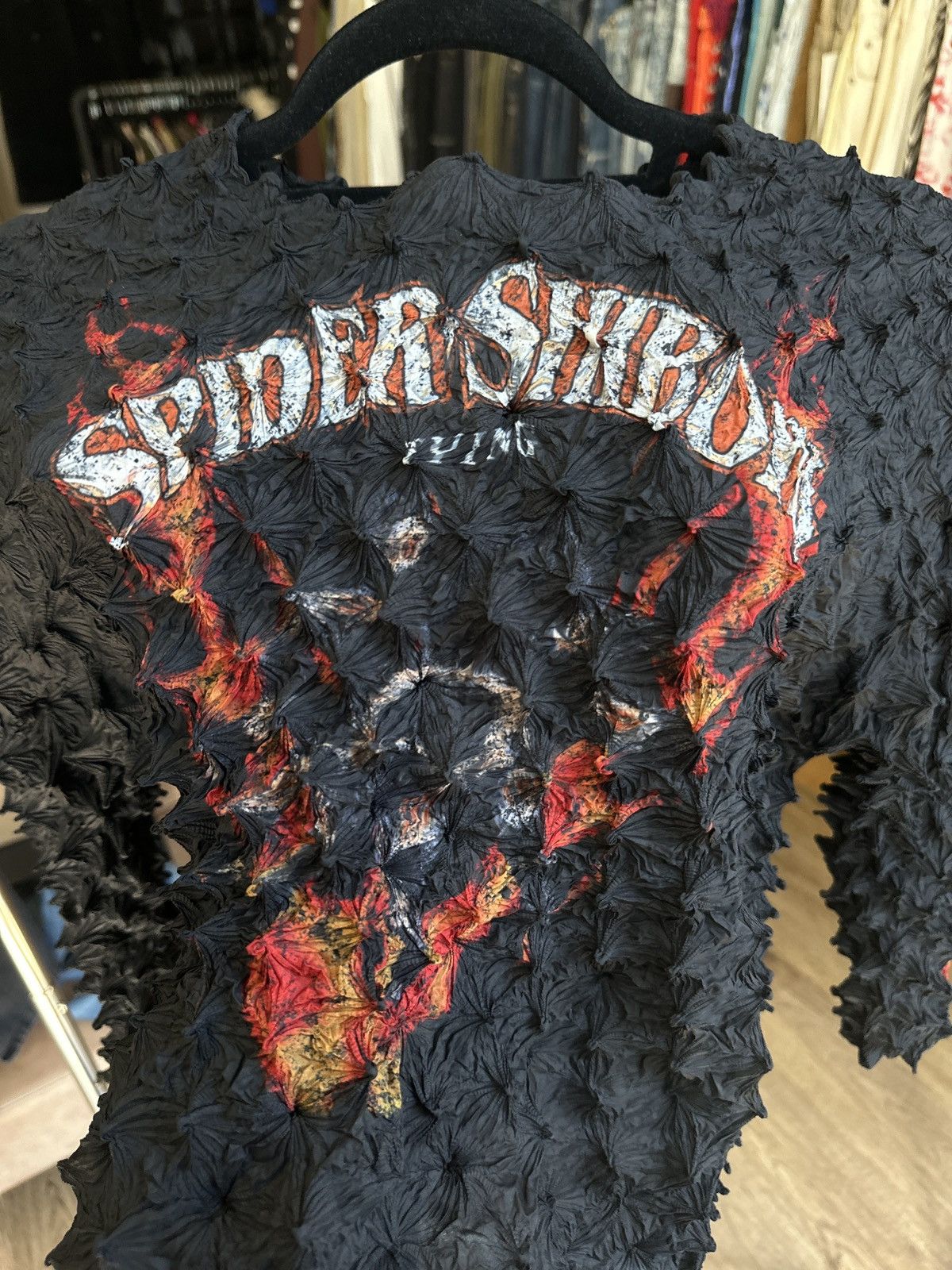 Doublet 17/23 RARE spider shibori pleated spiked stretch top Size US XS / EU 42 / 0 - 4 Thumbnail