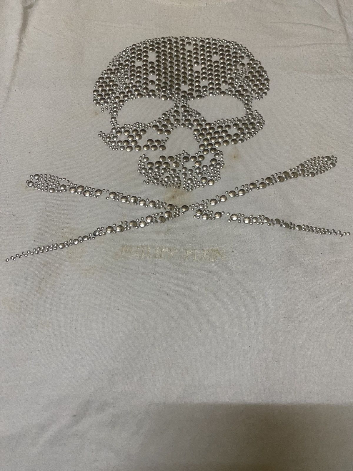 Philipp Plein Philipp Plein Skull And Cross Bones Big Logo T Shirr Size US XXL / EU 58 / 5 - 2 Thumbnail