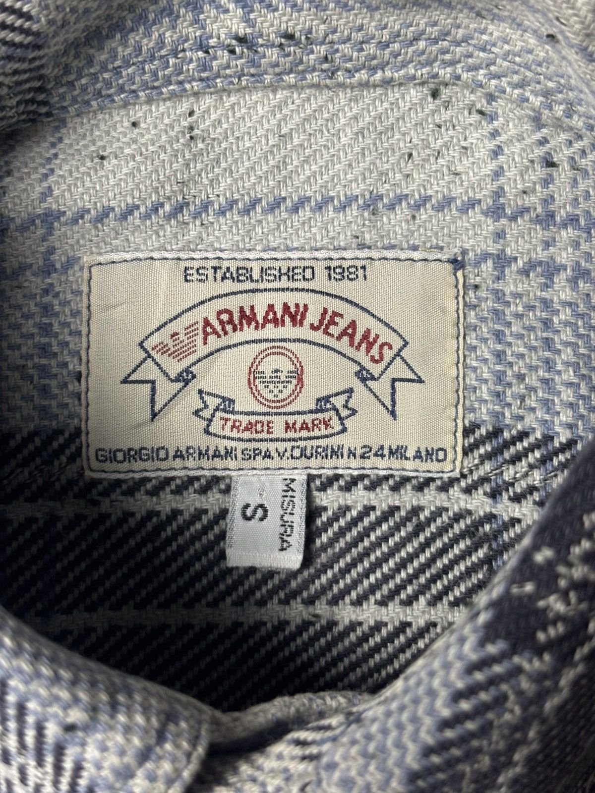 Armani 1990s Armani Jeans Flannel Harvard Shirt Size US L / EU 52-54 / 3 - 5 Thumbnail