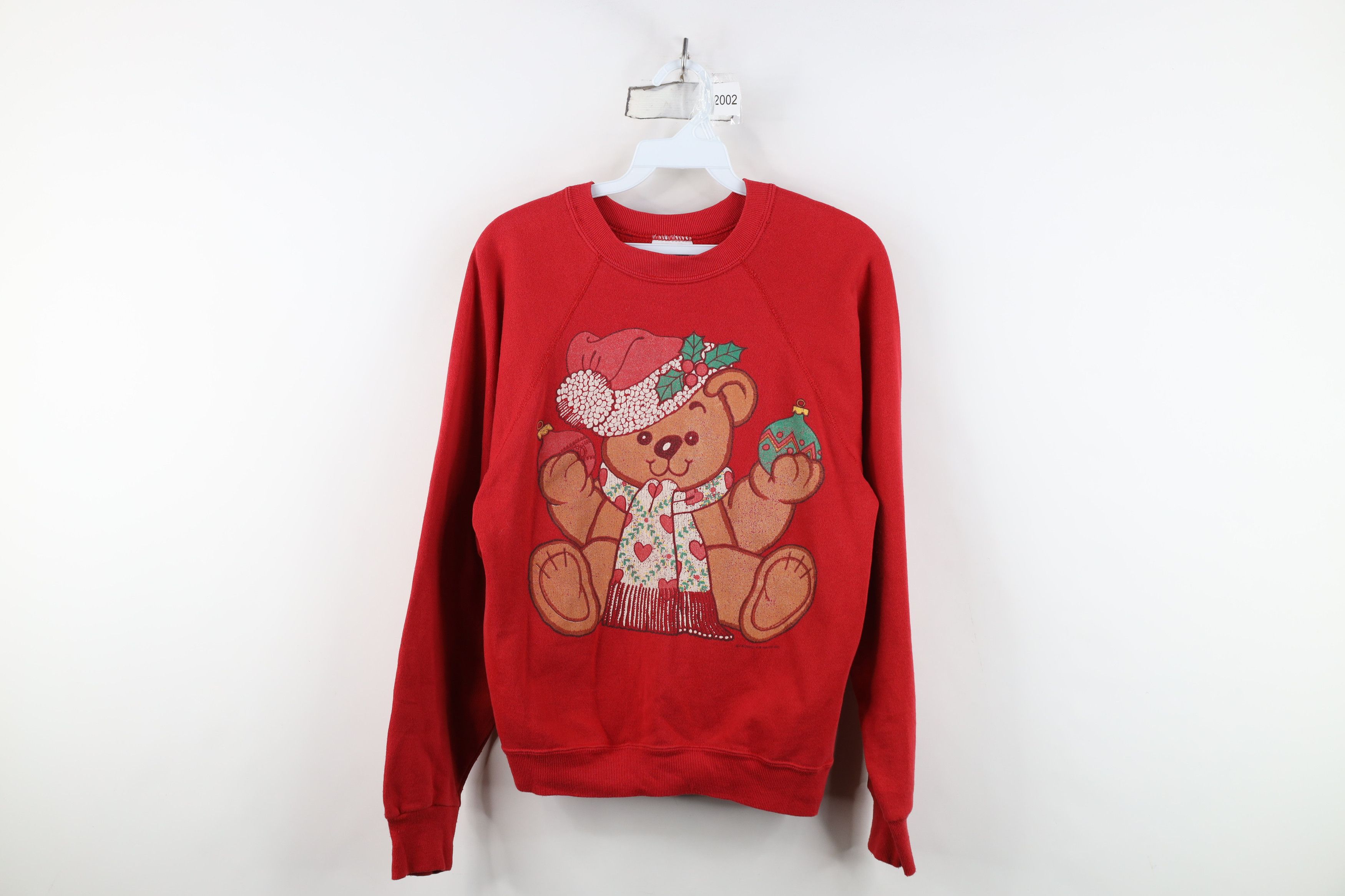 Vintage Vintage 90s Streetwear Christmas Teddy Bear Sweatshirt USA Size S / US 4 / IT 40 - 1 Thumbnail