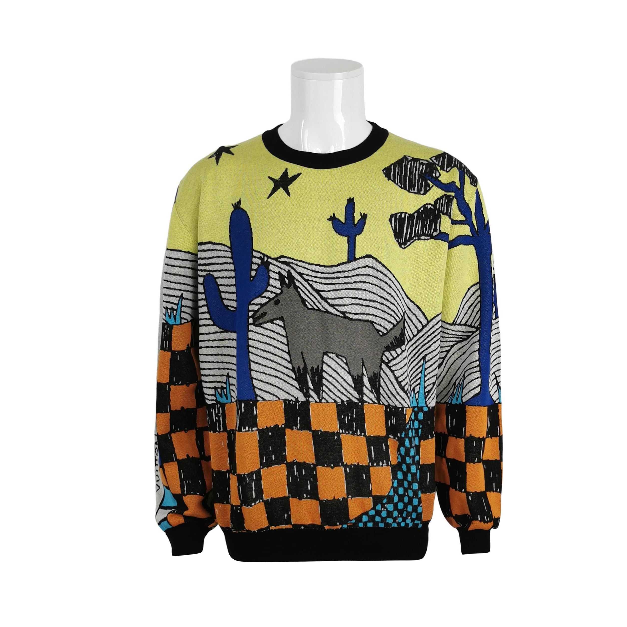 Louis Vuitton Louis Vuitton FW23 Cotton Cartoon Animal Sweater L Size US XXS / EU 40 - 1 Thumbnail