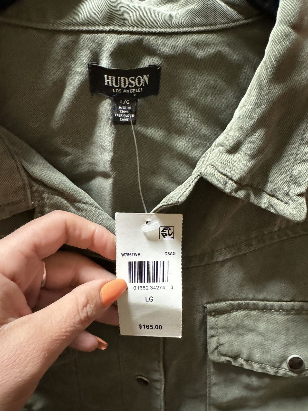 Hudson NWT Hudson Women’s Snap Front Short Sleeve Shirt L Size L / US 10 / IT 46 - 2 Thumbnail