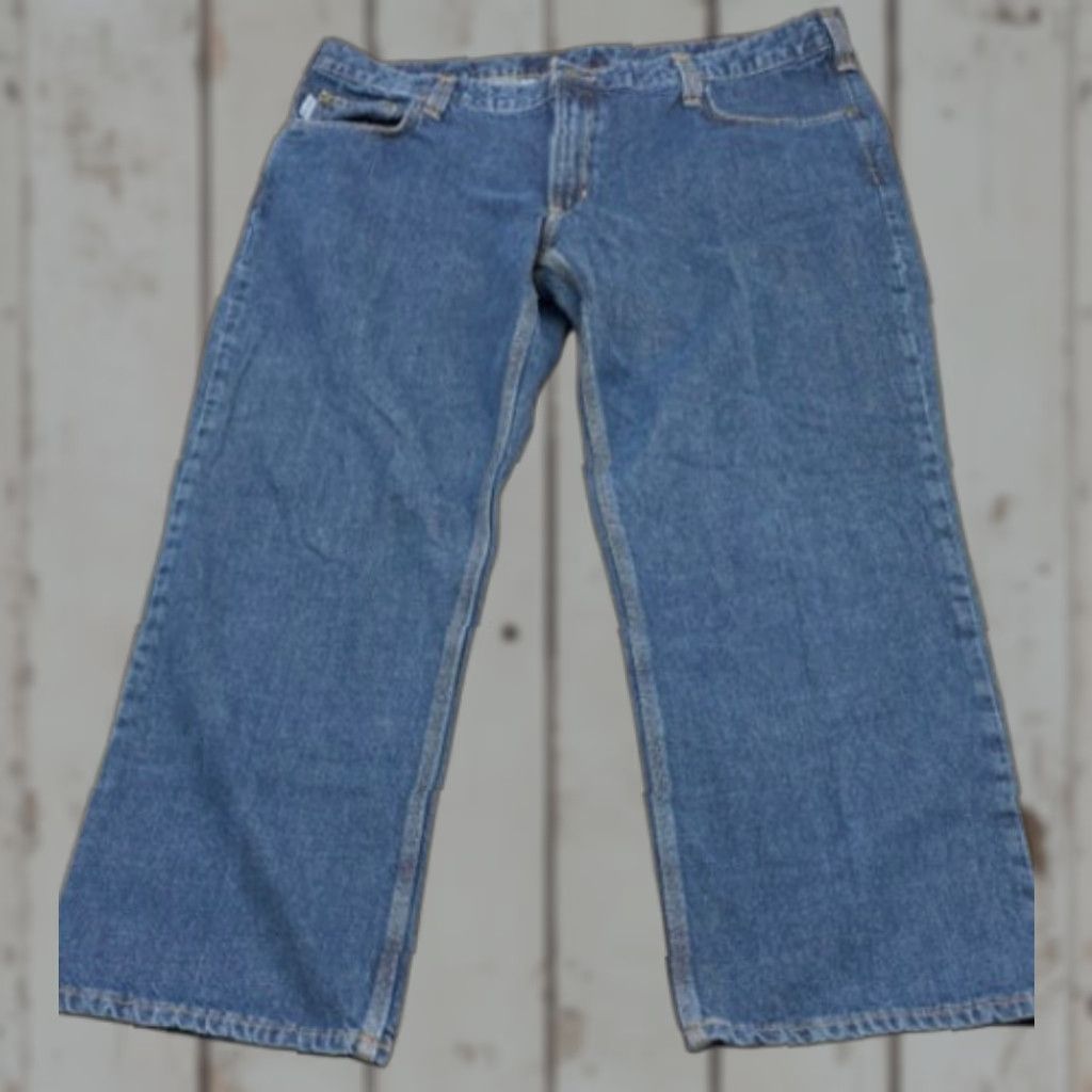 Carhartt VINTAGE Carhartt Jeans Men’s 40x30 Blue Denim Relaxed Fit Wide-Leg Cotton 5672 40x30 Mens Jeans Blue Denim Wide-Leg Relaxed Fit Cotton Size US 40 / EU 56 - 1 Thumbnail