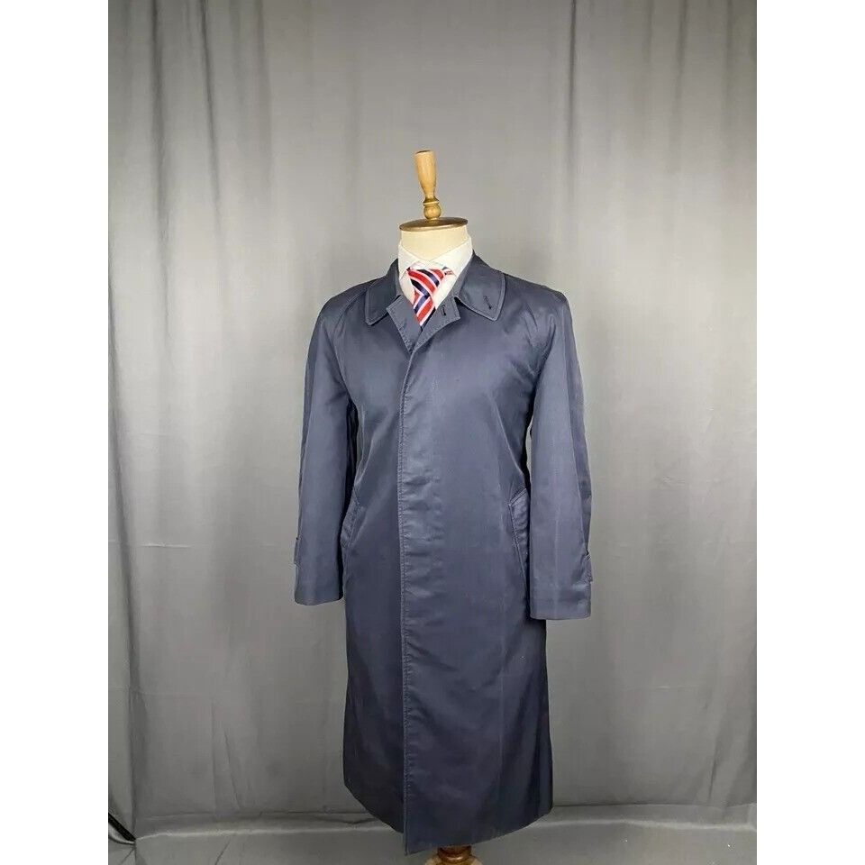 Burberry Burberry Nova Check Lining Vintage Men's Blue Long Coat Size Size US S / EU 44-46 / 1 - 3 Thumbnail