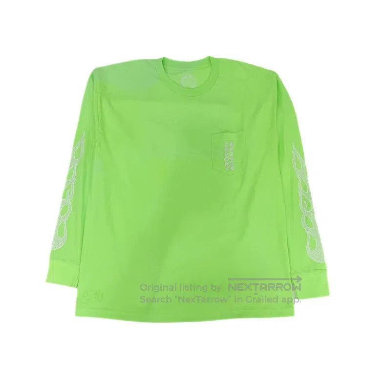 Chrome Hearts CHROME HEARTS Size XXL Flame fluorescent green long sleeve Size US XXL / EU 58 / 5 - 1 Thumbnail