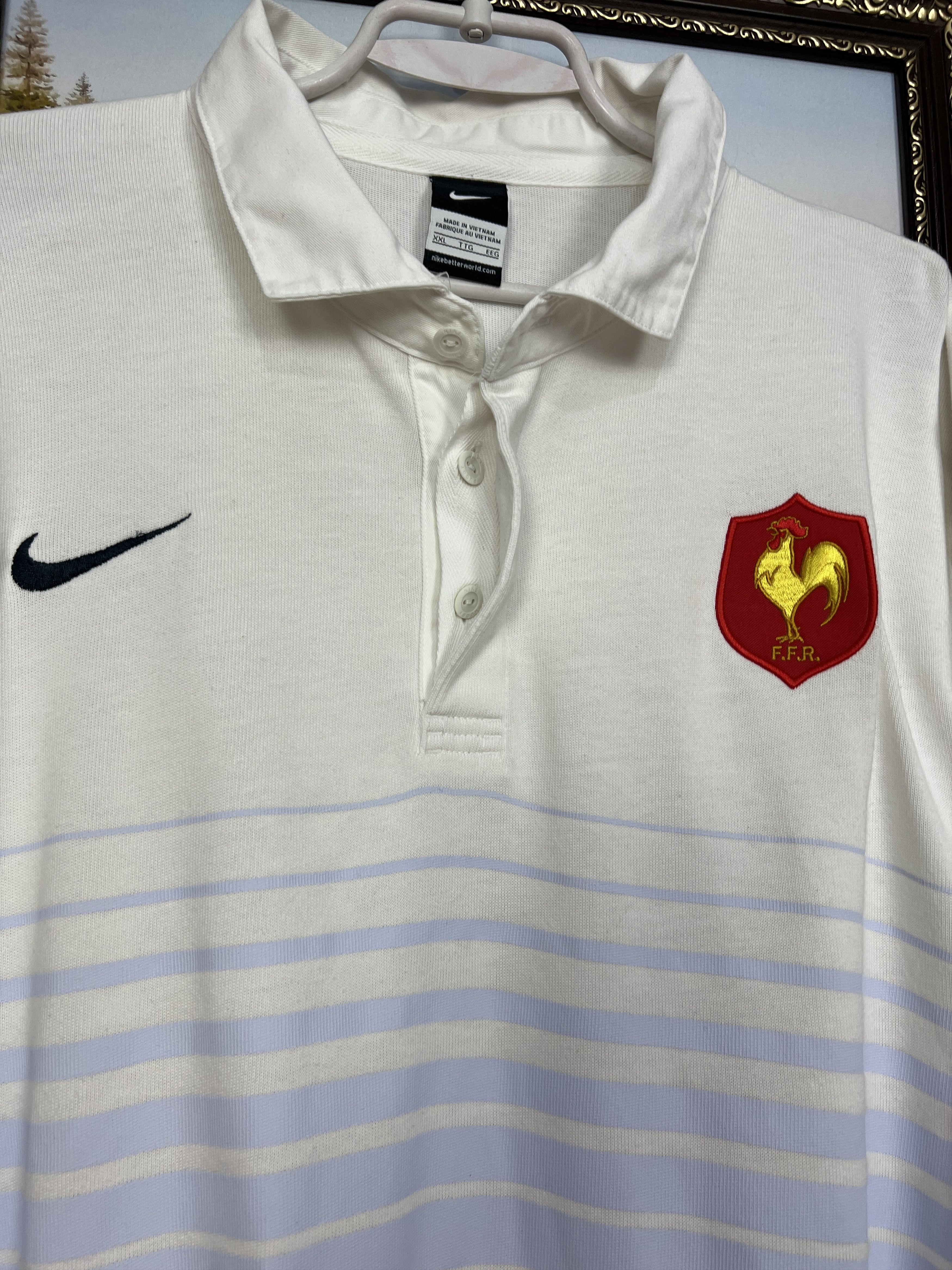 Nike Vintage France Rugby Union Jersey Long Sleeve Shirt Rare Size US XXL / EU 58 / 5 - 3 Thumbnail