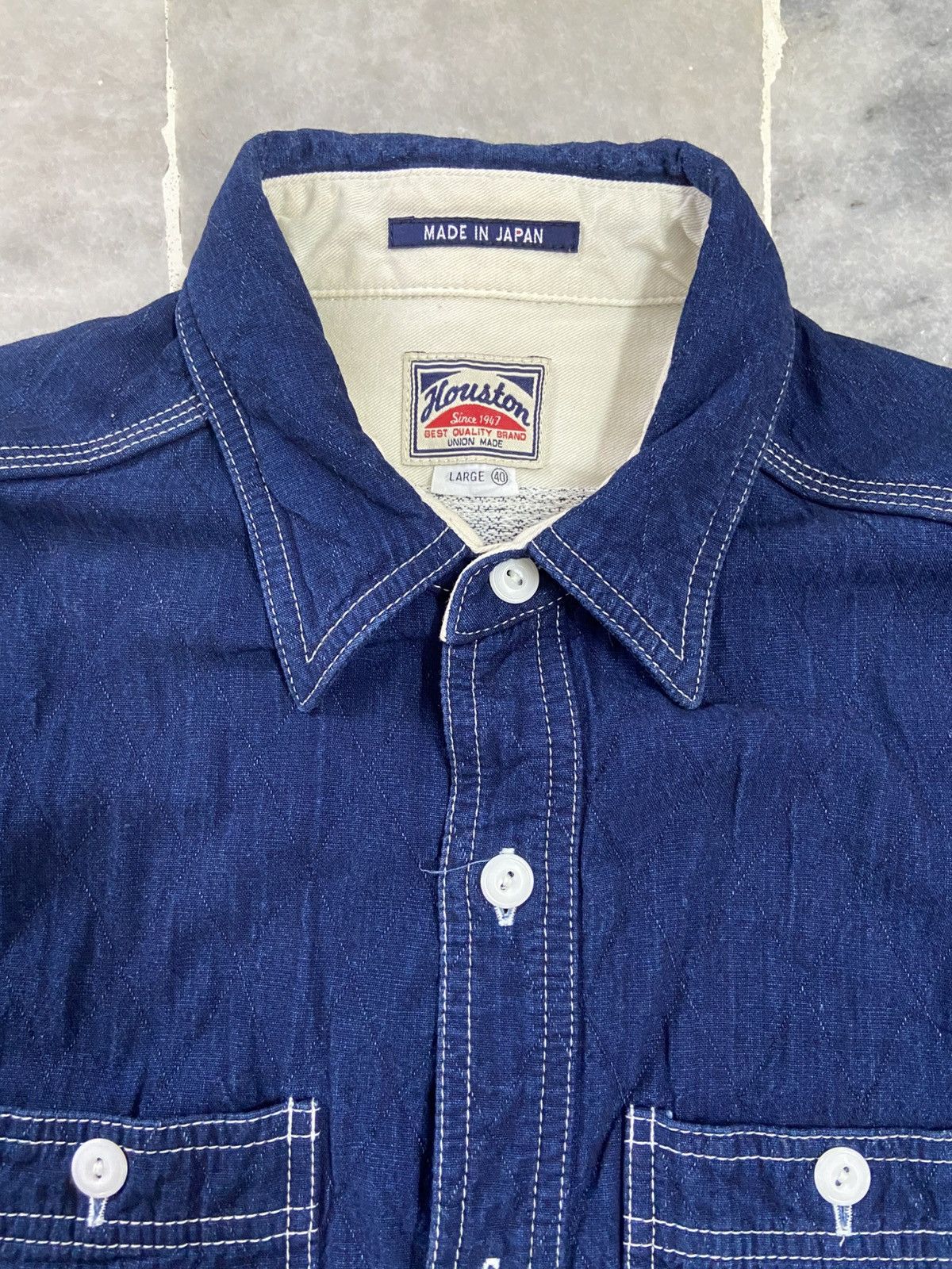 Japanese Brand × Vintage Houston Union Made denim Shirt Button Up Size US M / EU 48-50 / 2 - 4 Thumbnail