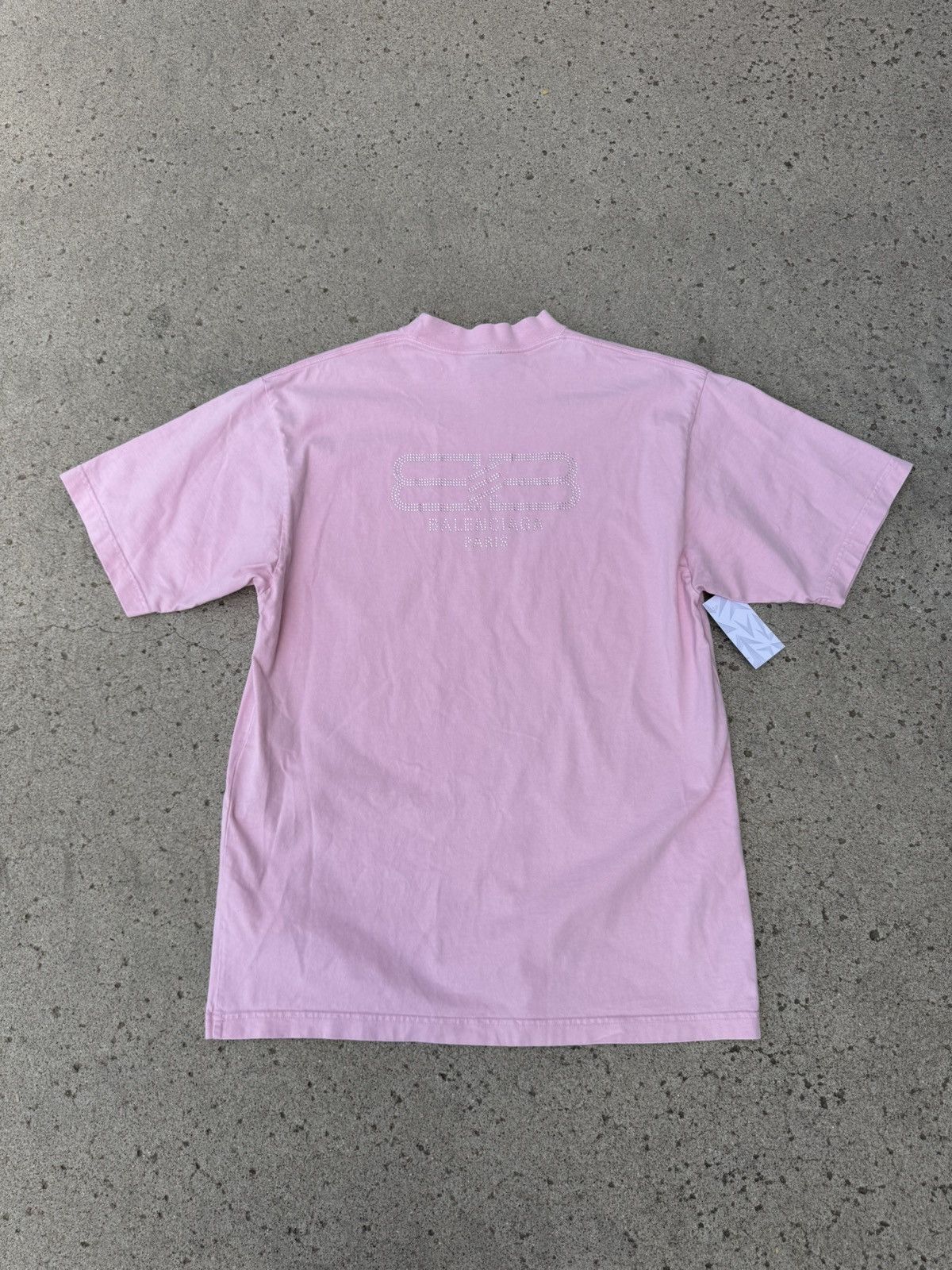 Balenciaga Balenciaga Rhinestone BB Tee Size US XXS / EU 40 - 1 Thumbnail