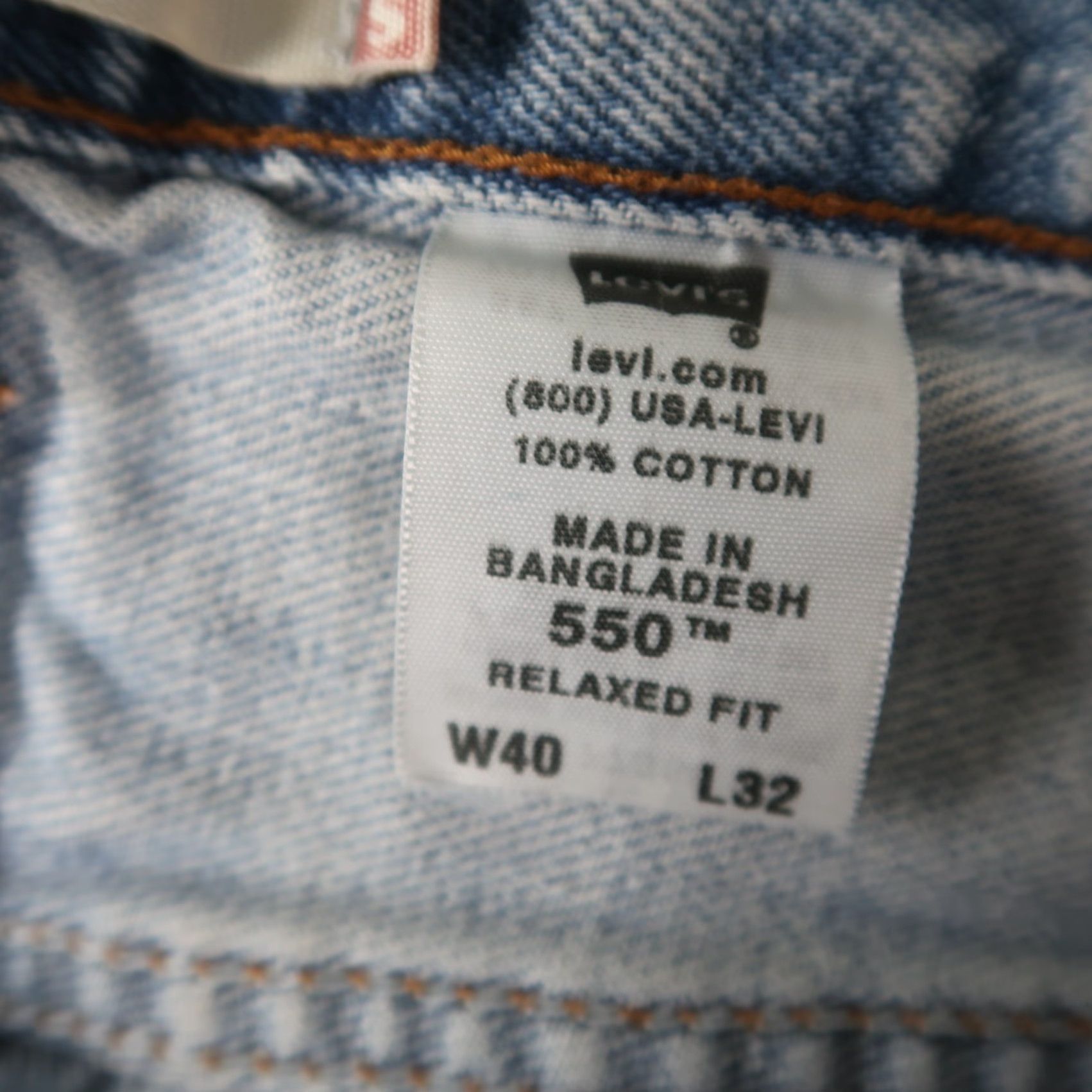 Levi's VINTAGE Levi's 550 Jeans Blue 40x32 Relaxed Fit Denim 5-Pocket Mens" Size US 40 / EU 56 - 7 Thumbnail