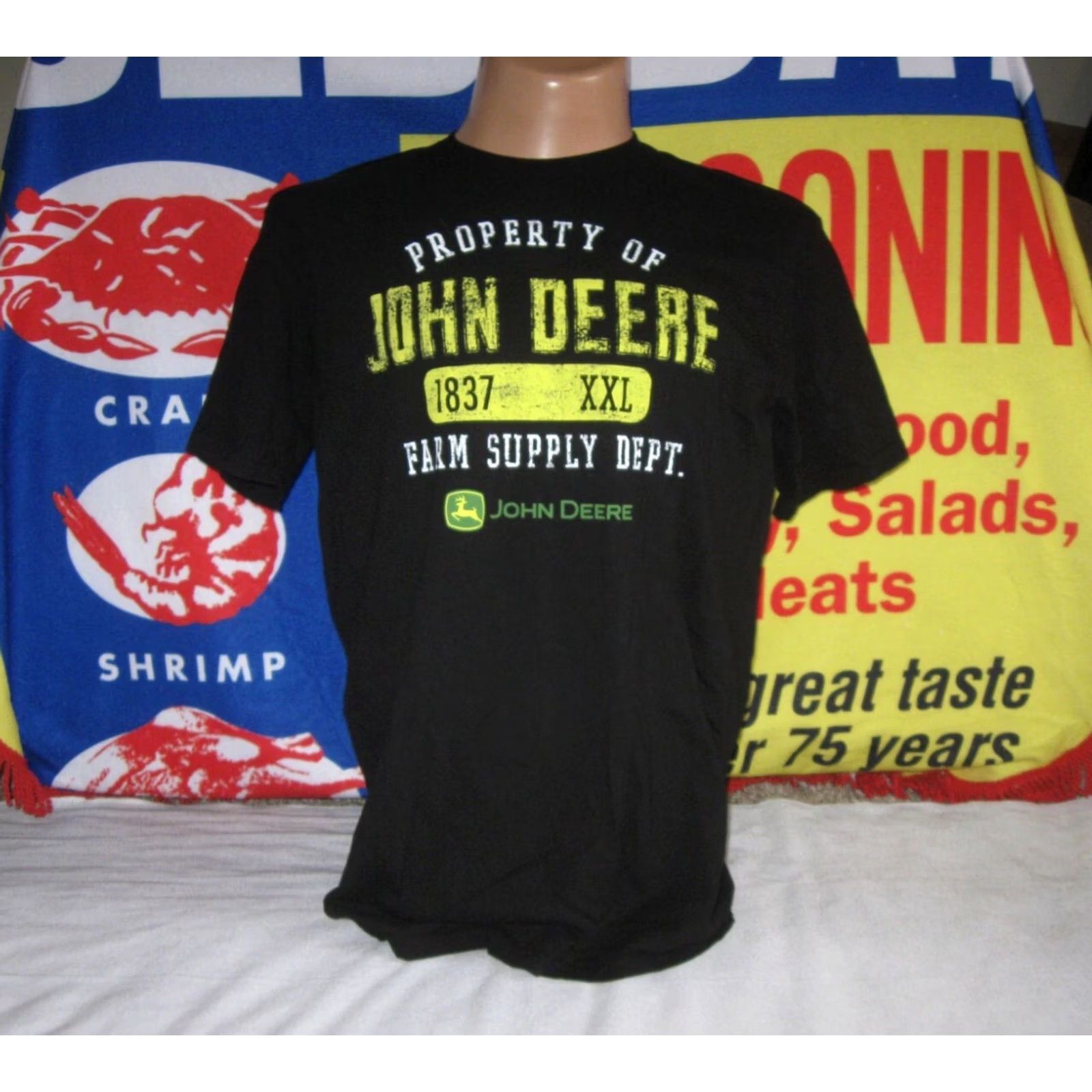John Deere John Deere T-Shirt Men's XL Black Cotton Graphic Print Farming USA Outdoor Shirt Dressy? Size US XL / EU 56 / 4 - 2 Thumbnail