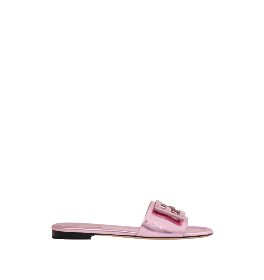 Fendi o1h1sh11225 Wide Band Slides in Foana Pink Size US 6 / IT 36 - 1 Thumbnail