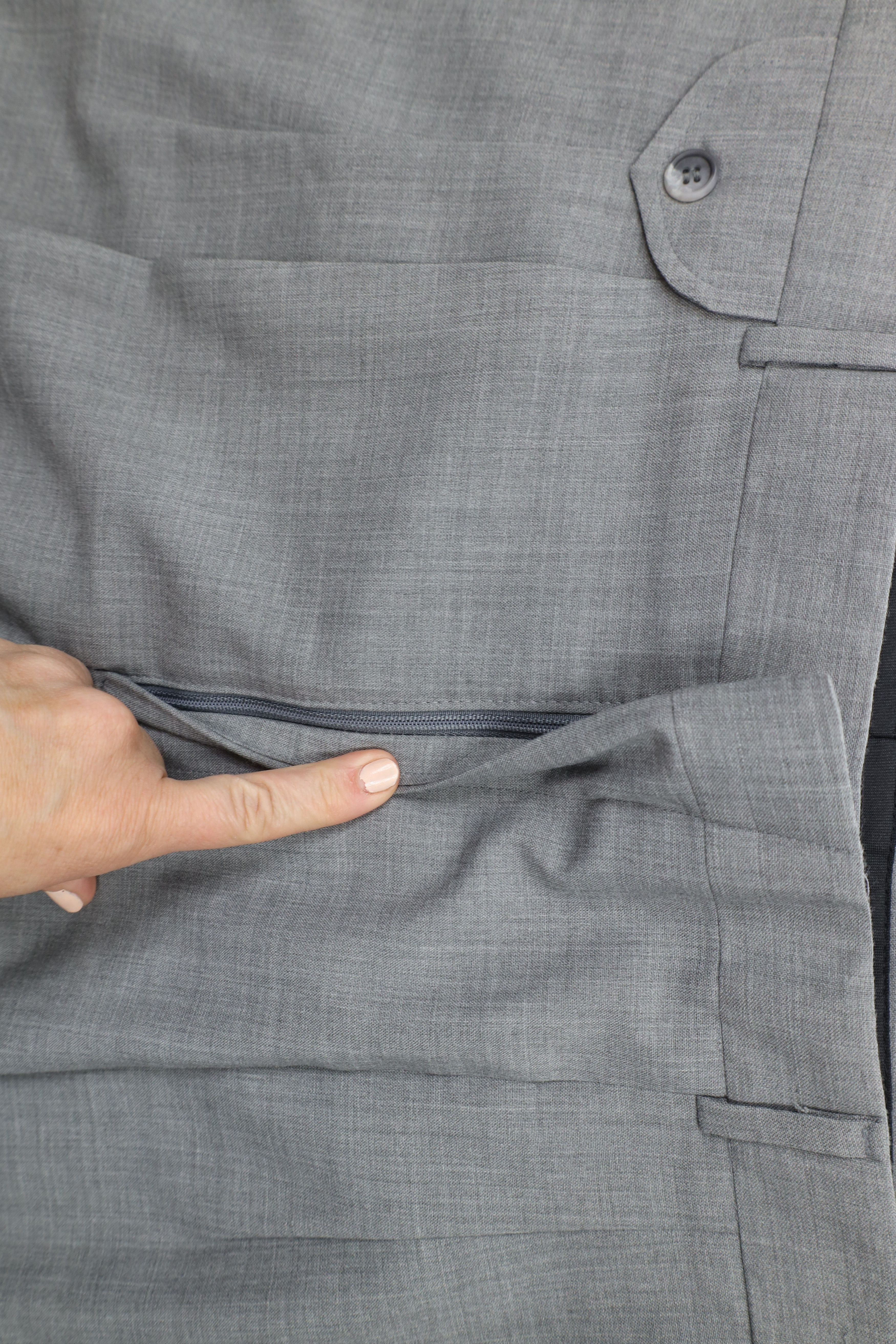 Vintage Vintage 90s Streetwear Wool Wide Leg Chino Pants Gray USA Size US 40 / EU 56 - 6 Thumbnail