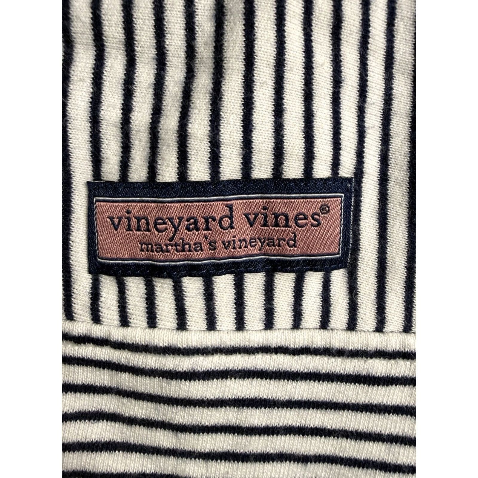 Vineyard Vines Vineyard Vines Womens XS Sweater Pullover Striped 1/4 Zip Outdoor Coastal Preppy Blue Fleece Size XS / US 0-2 / IT 36-38 - 3 Thumbnail
