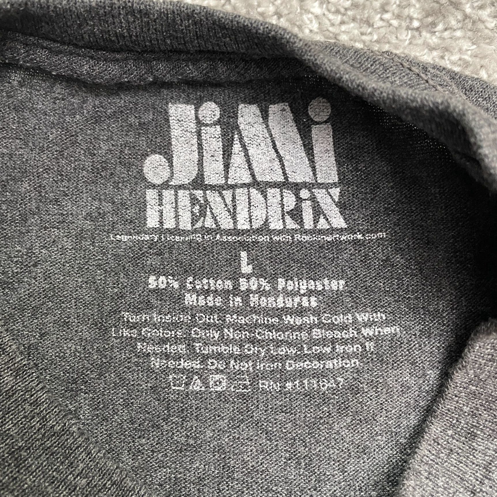 Vintage Jimi Hendrix T-Shirt Mens Large Gray Crew Neck Graphic Print Shirt Reggae Music Short Sleeve Size US L / EU 52-54 / 3 - 6 Thumbnail