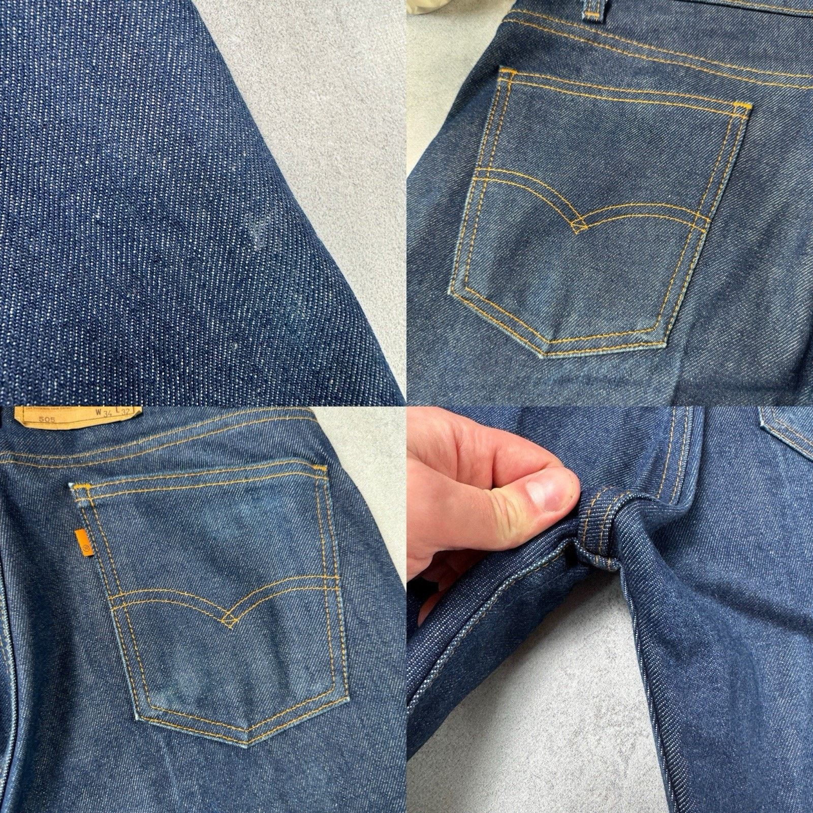 Levi's Vintage 80s Levis 505 Blue Denim Pants Size 34/32 Orange Tag Size US 34 / EU 50 - 21 Thumbnail