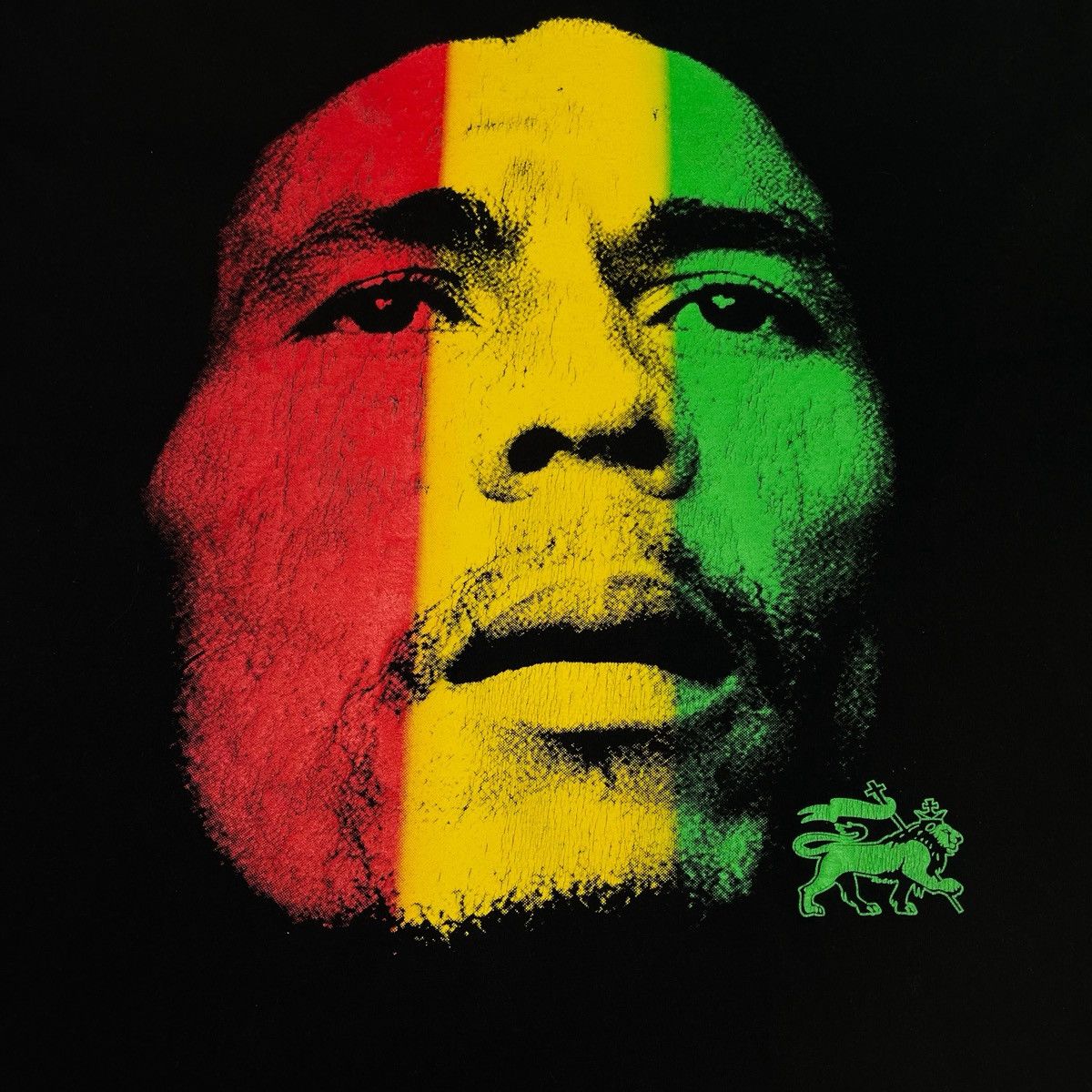 Bob Marley × Vintage Vintage 90's Bob Marley Big Face Reggae Rock Band T-shirt Size US XXL / EU 58 / 5 - 6 Thumbnail