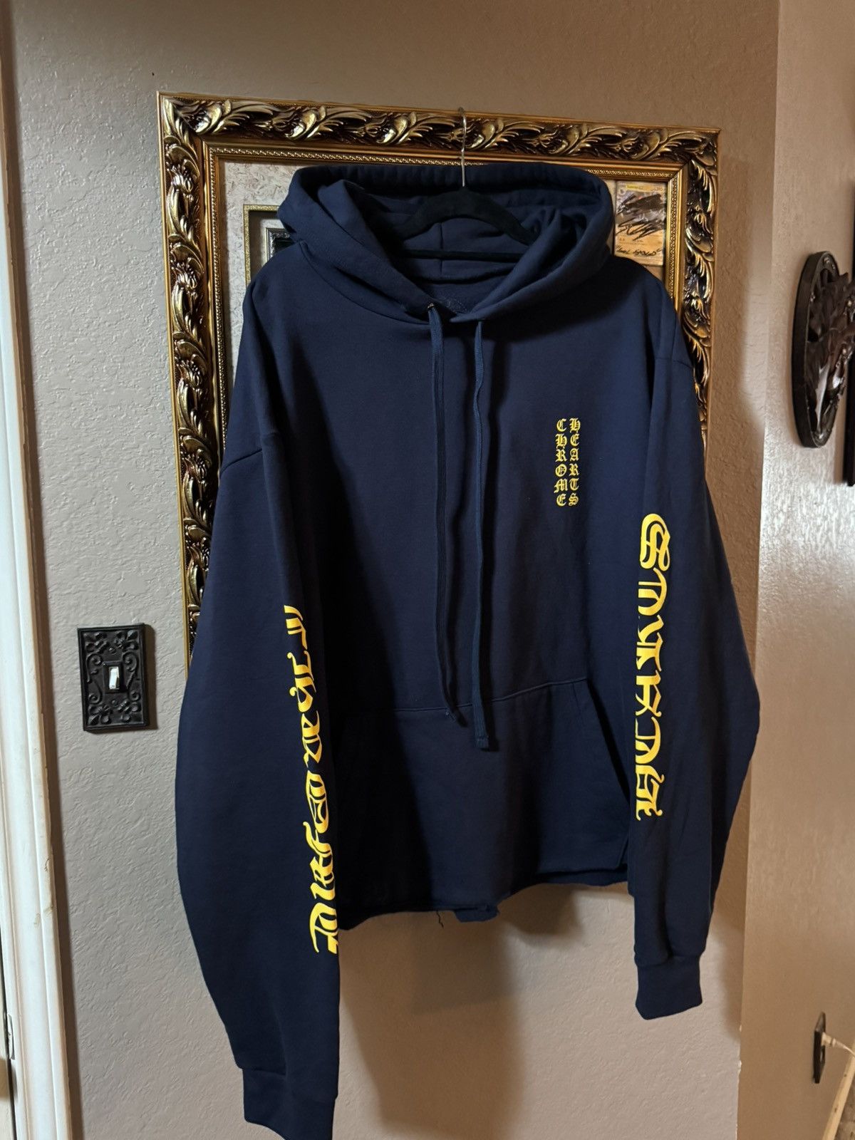 Chrome Hearts Chrome Hearts Navy Vertical Hoodie Size US XXL / EU 58 / 5 - 3 Thumbnail