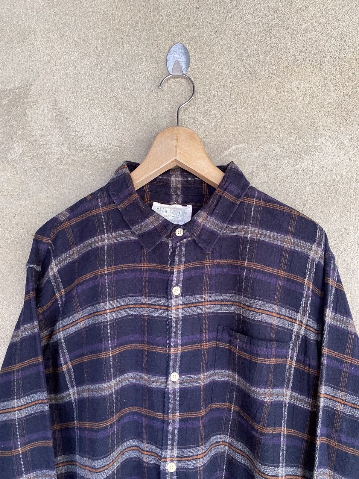 URBAN RESEARCH DOORS Urban Research Doors Plaid Tartan Flannel Shirt Button Up Size US XL / EU 56 / 4 - 3 Thumbnail